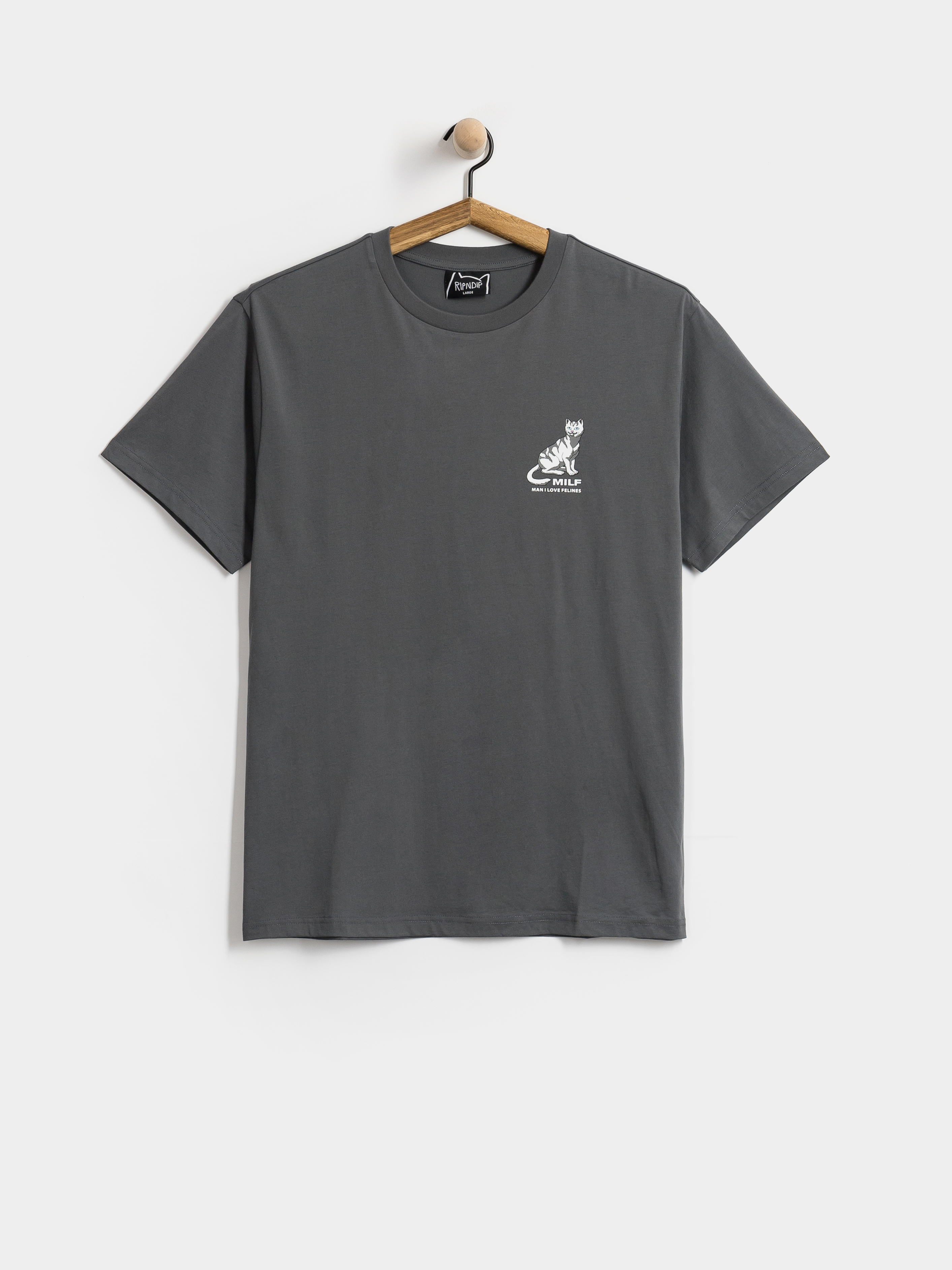 Póló RipNDip Man I Love Felines (charcoal)