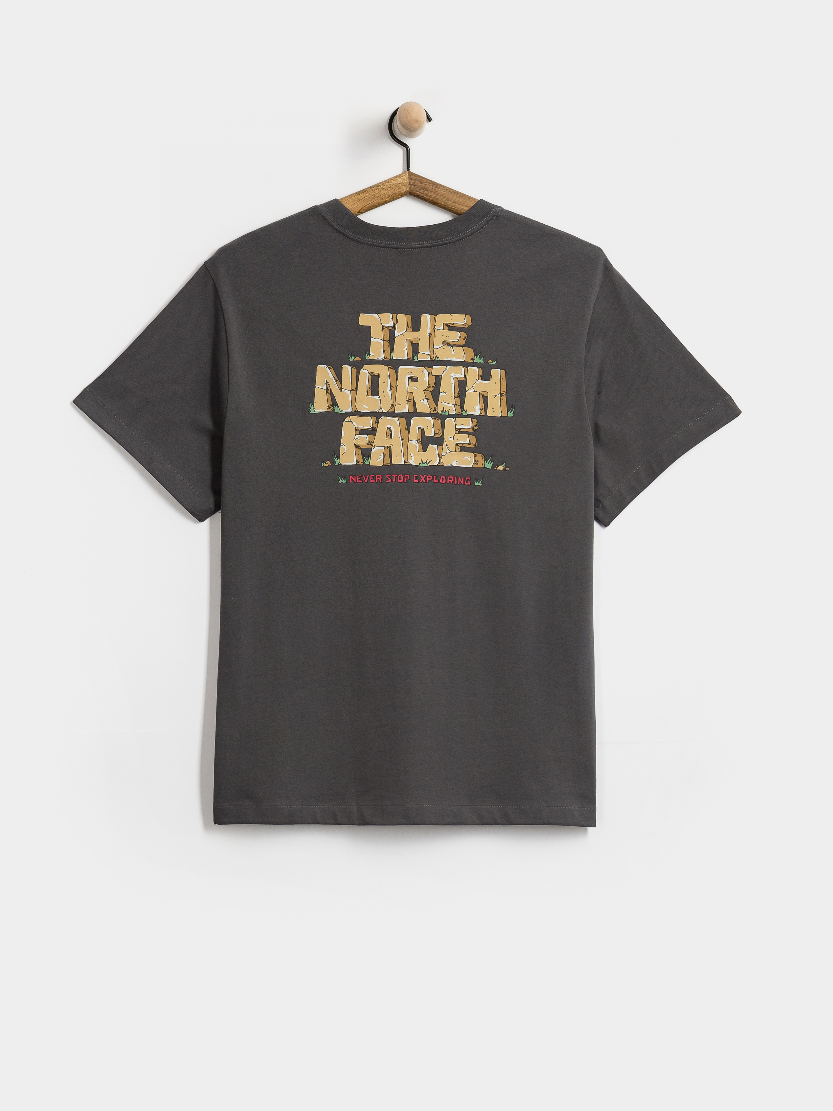 Póló The North Face Stone Logo Relaxed (anthracite grey)