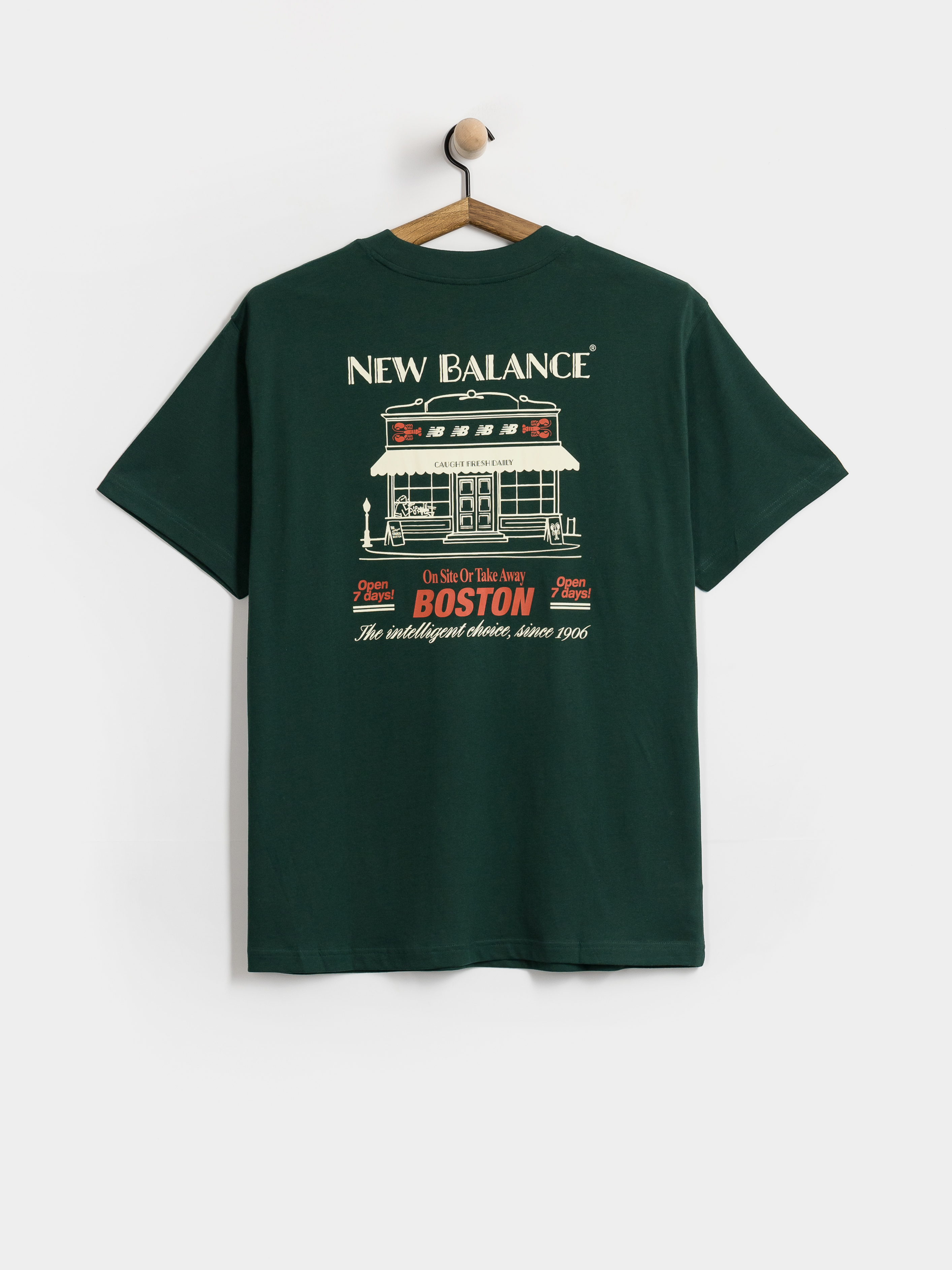 New Balance Grab a Bite Boston Póló (nordic green)