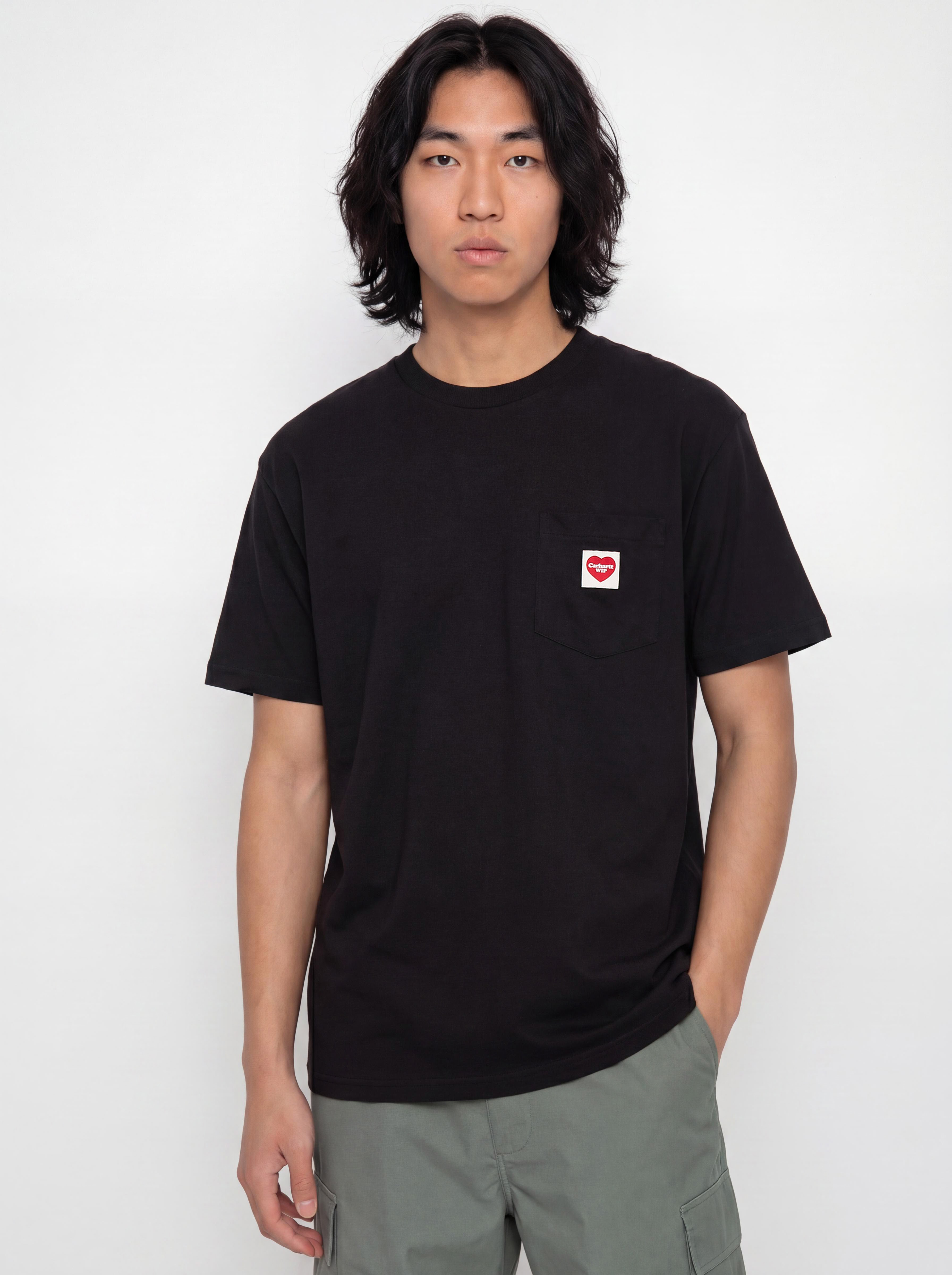 Carhartt WIP Pocket Heart Póló (black/red)