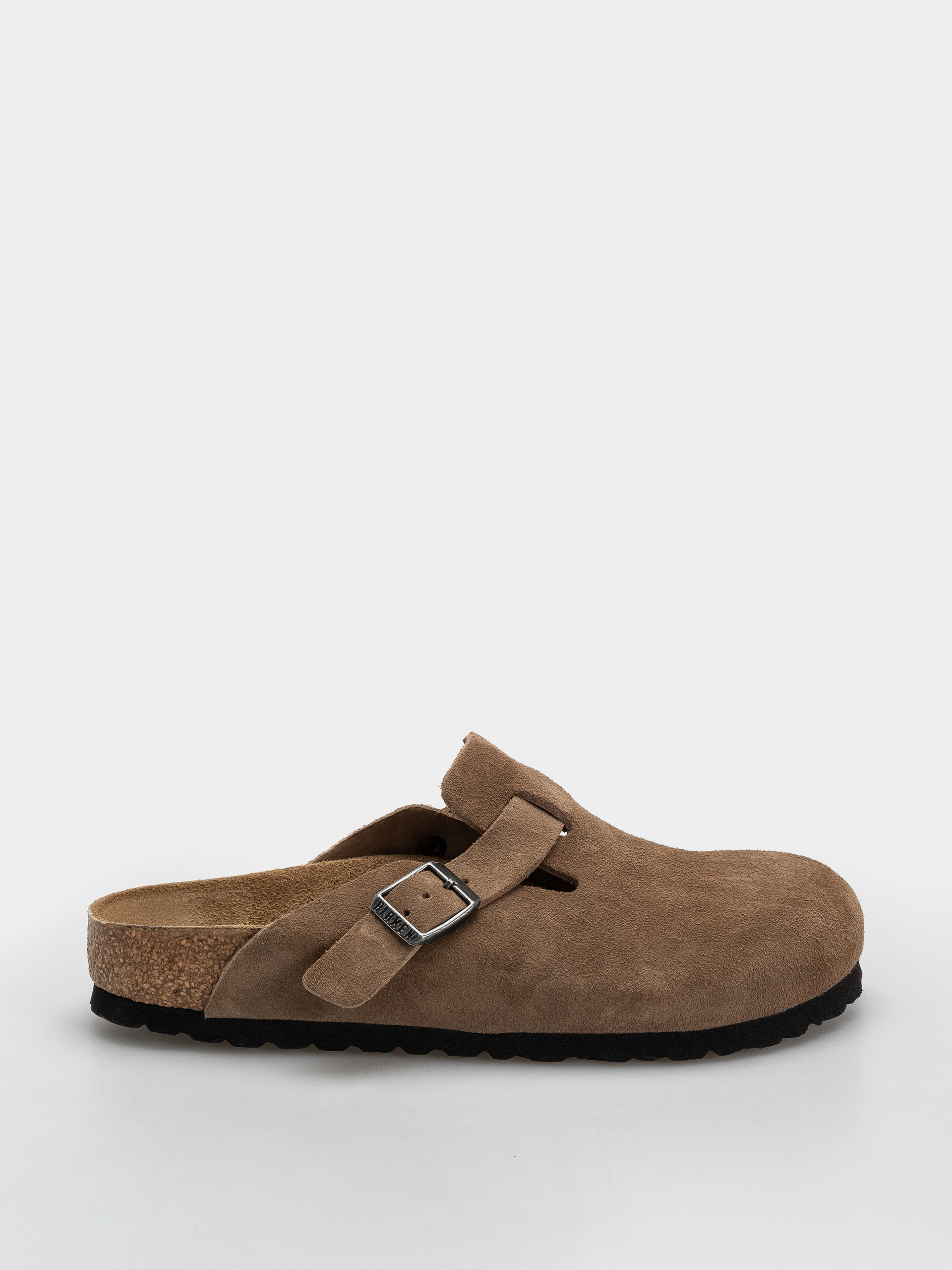 Birkenstock Boston Suede Leather Narrow Flip-flop papucsok (dark tea)
