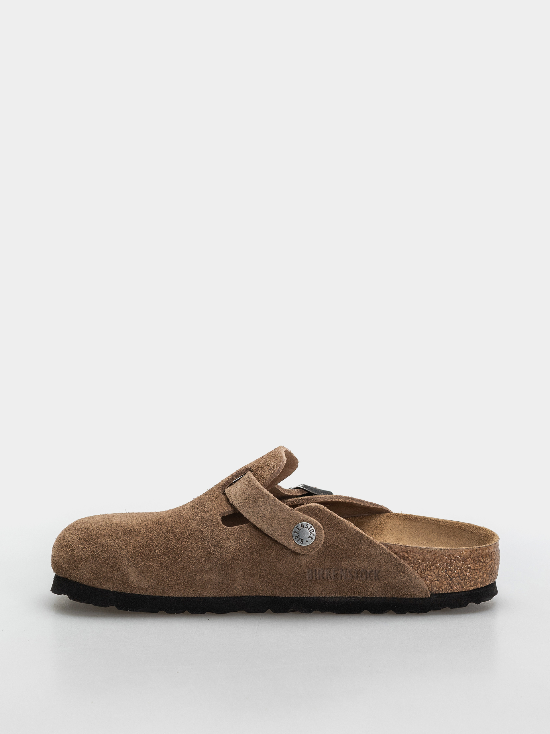 Birkenstock Boston Suede Leather Narrow Flip-flop papucsok (dark tea)