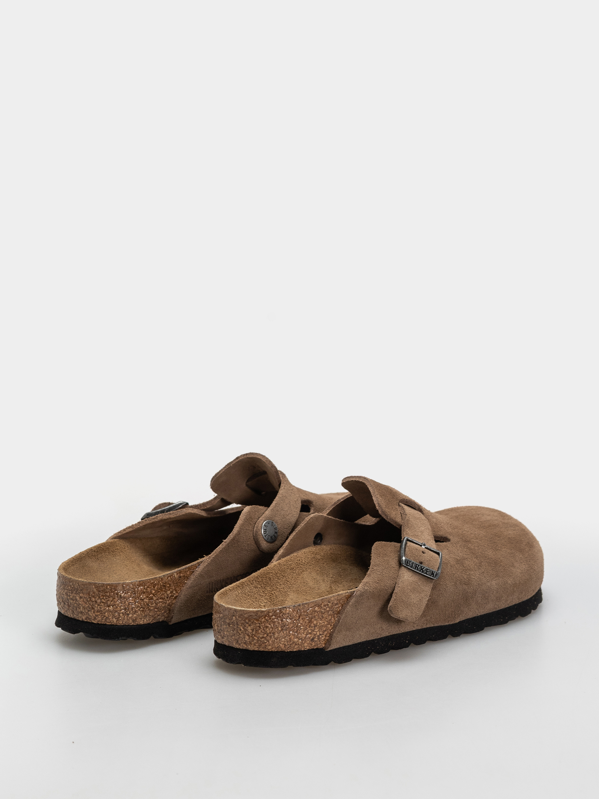 Birkenstock Boston Suede Leather Narrow Flip-flop papucsok (dark tea)