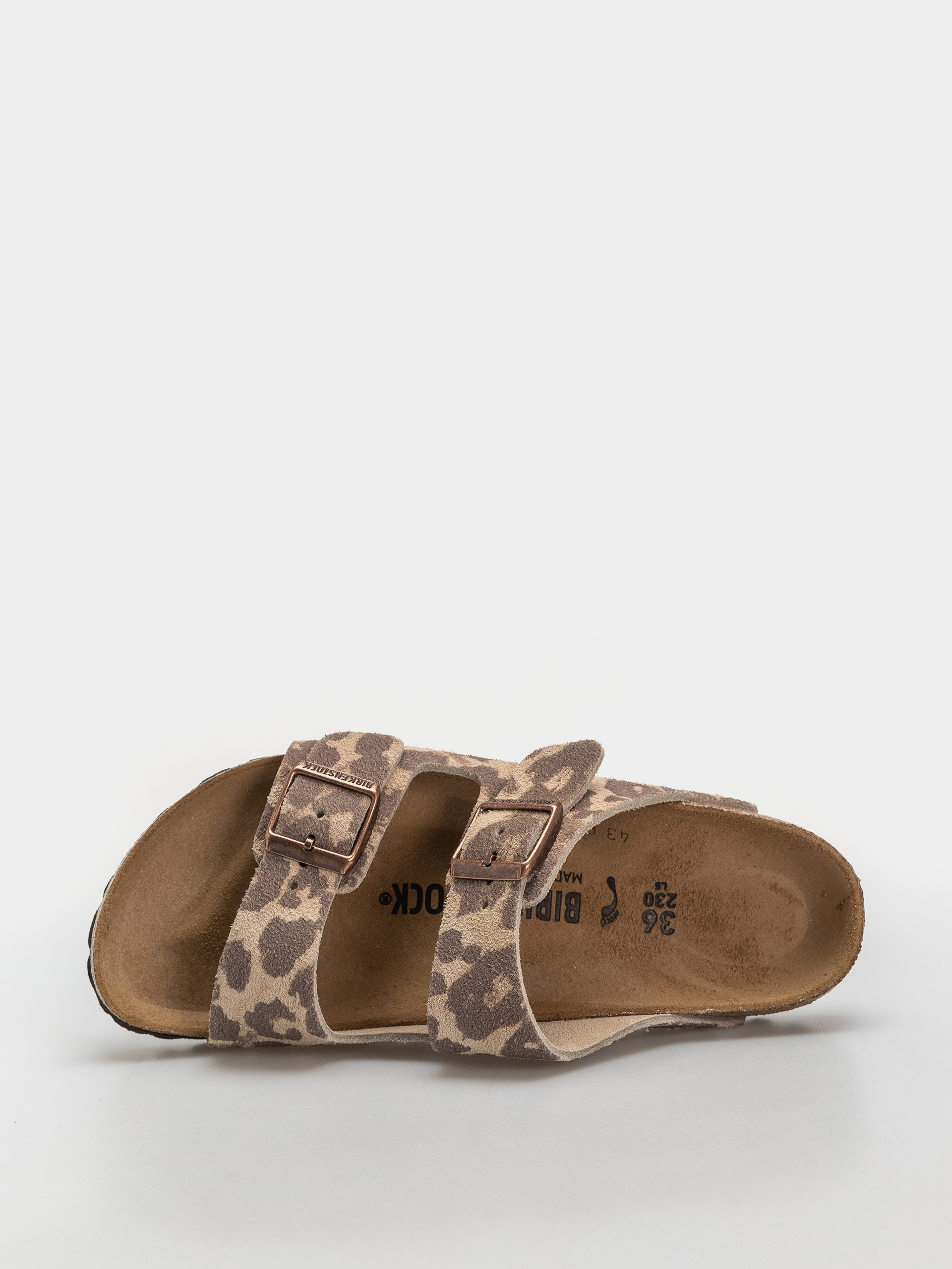 Birkenstock Arizona Suede Leather Narrow Flip-flop papucsok (leo sandcastle)