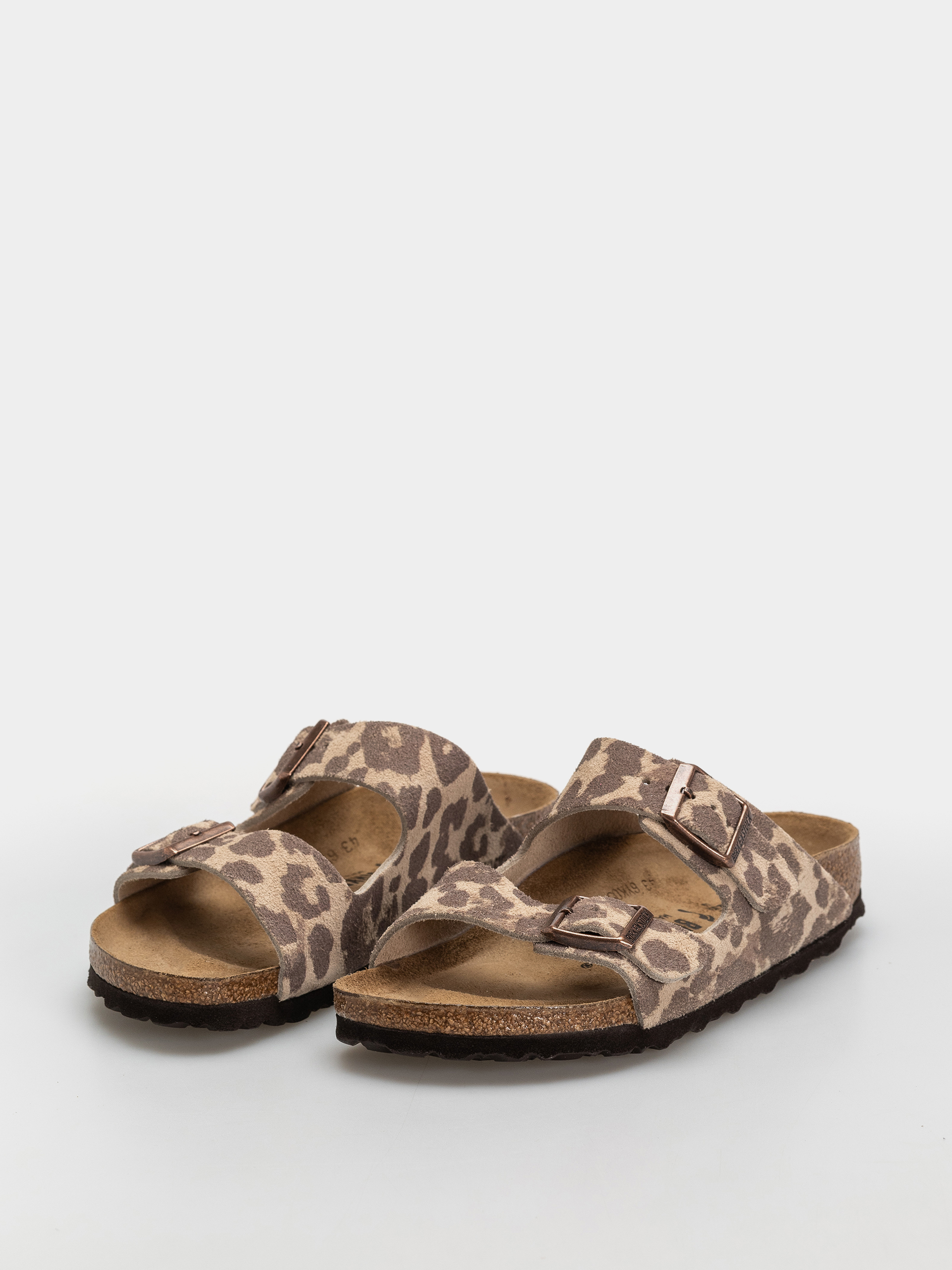 Birkenstock Arizona Suede Leather Narrow Flip-flop papucsok (leo sandcastle)
