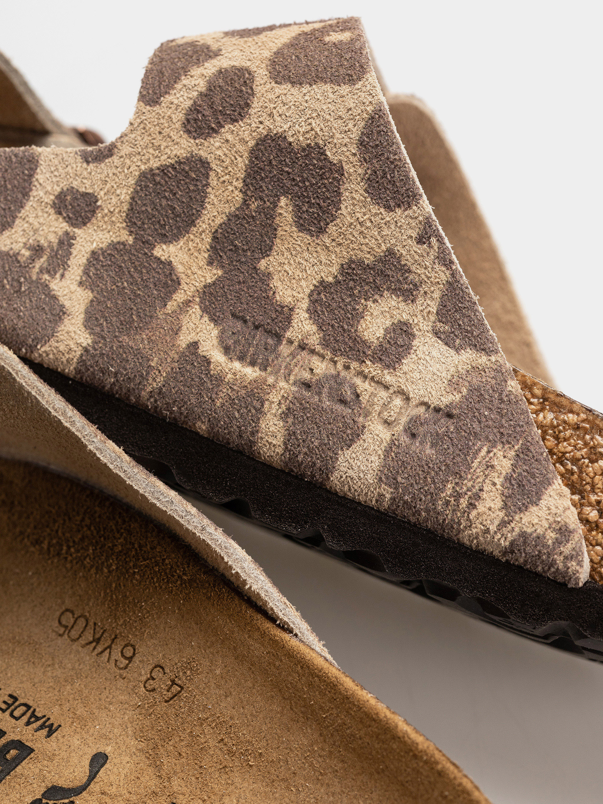 Birkenstock Arizona Suede Leather Narrow Flip-flop papucsok (leo sandcastle)