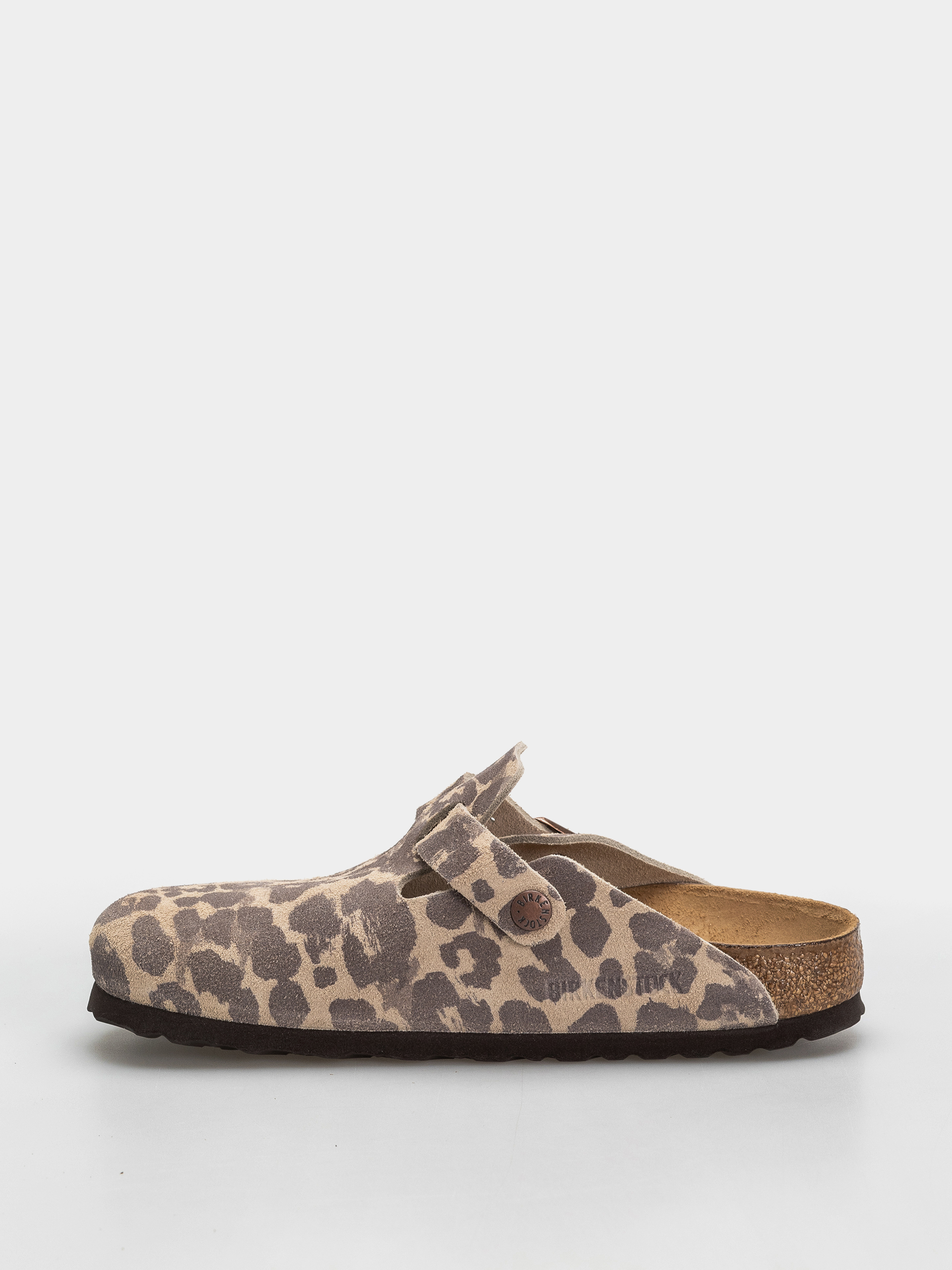 Birkenstock Boston Suede Leather Narrow Flip-flop papucsok (leo sandcastle)