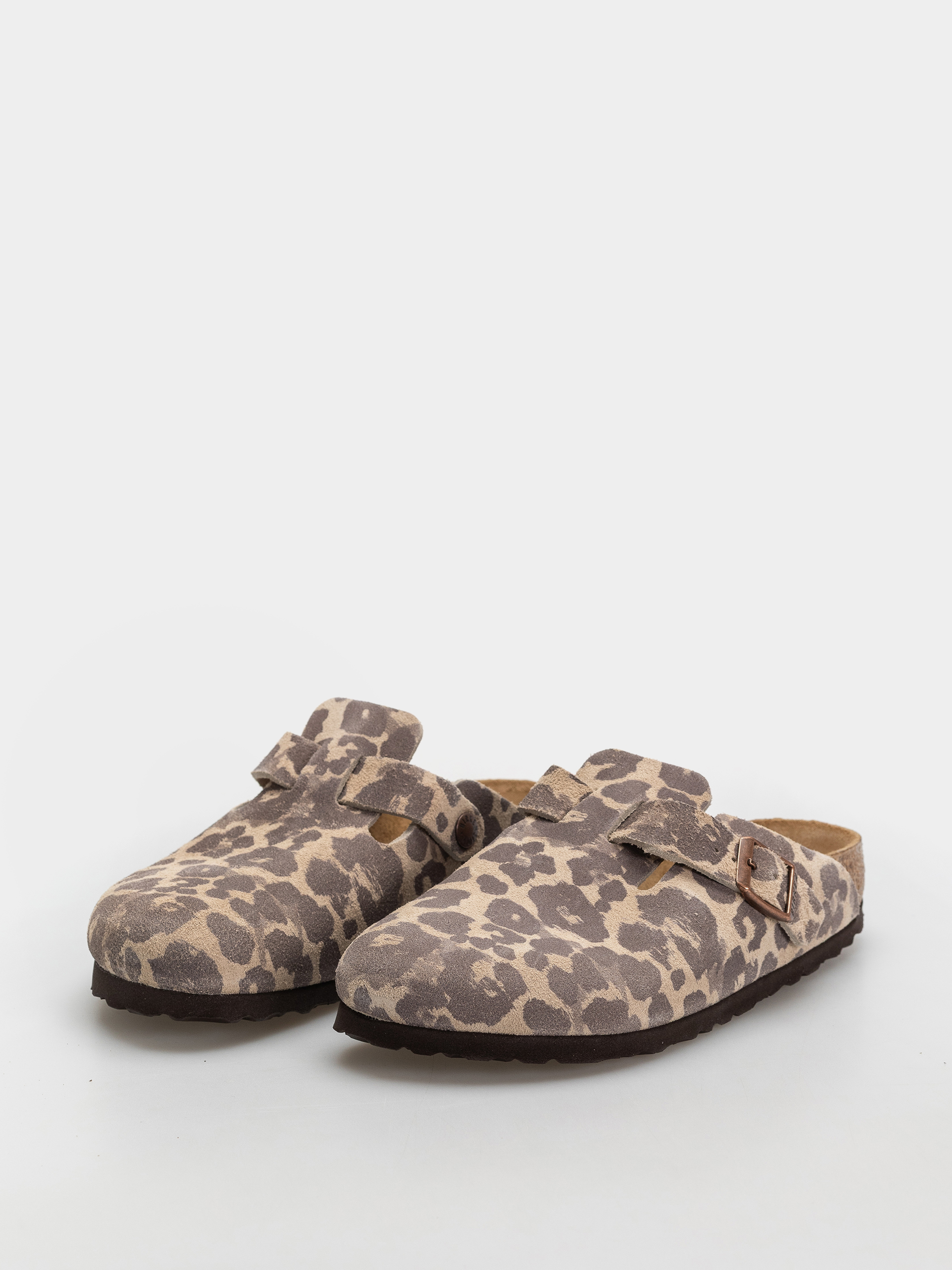 Birkenstock Boston Suede Leather Narrow Flip-flop papucsok (leo sandcastle)