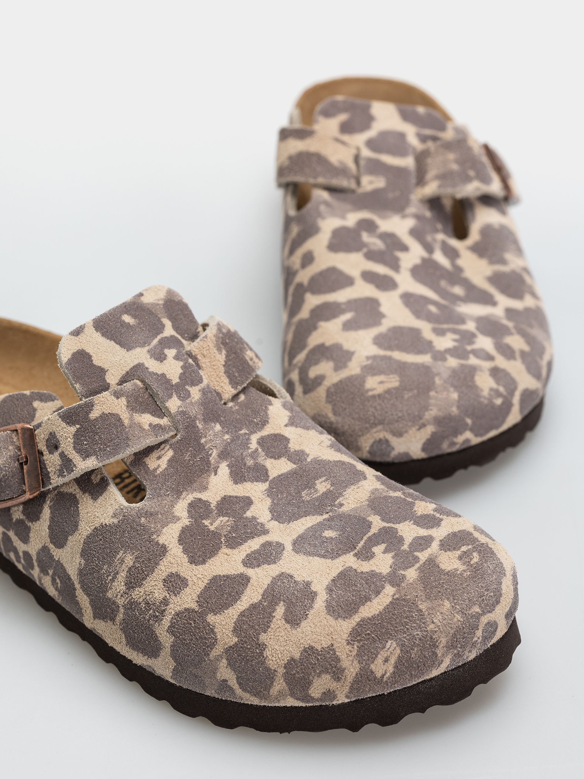 Birkenstock Boston Suede Leather Narrow Flip-flop papucsok (leo sandcastle)