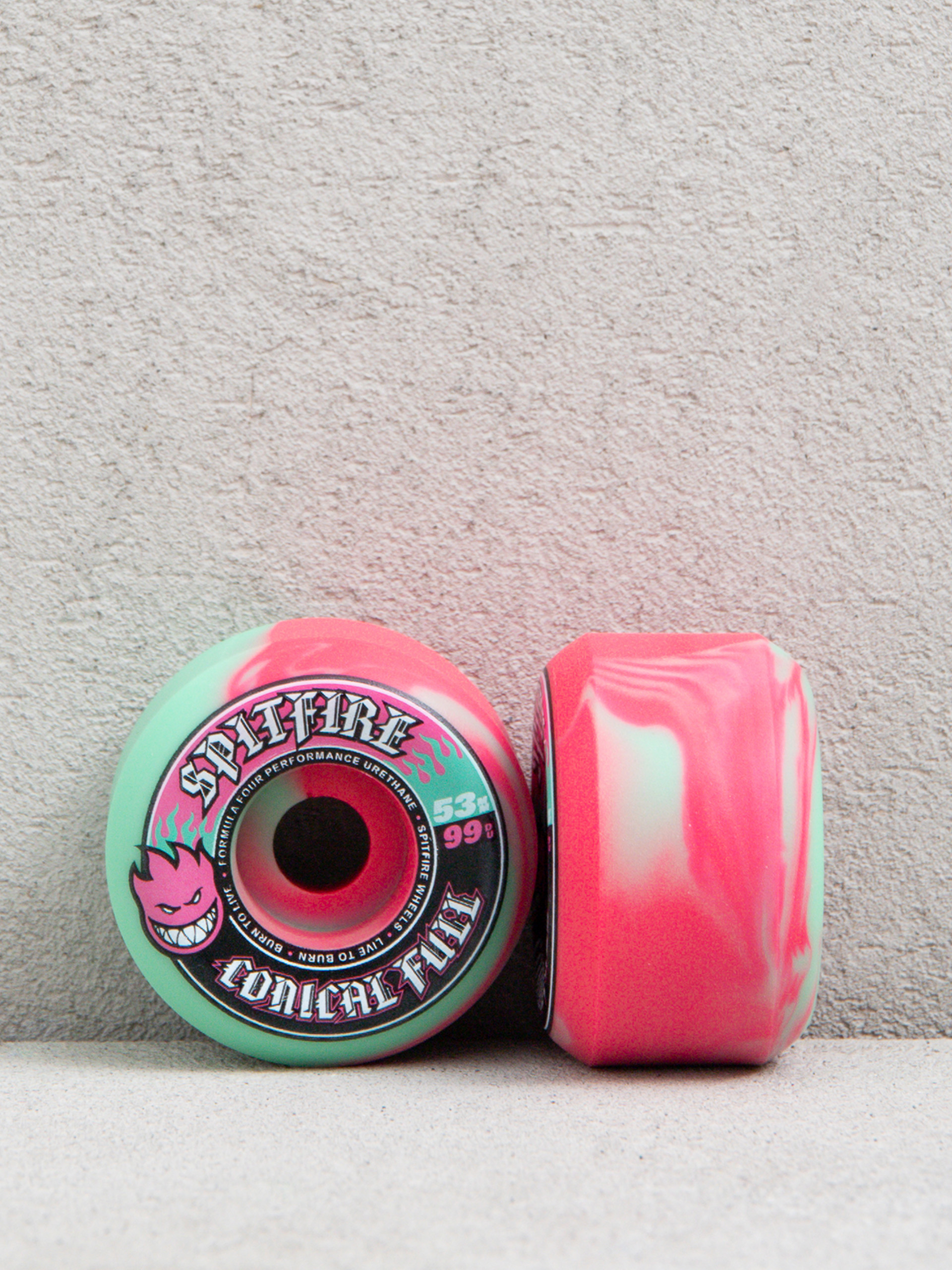 Spitfire F4 99D Team Color Pack F4 99 Conical Full Gu00f6rdeszka keru00e9k (teal/pink swirl)