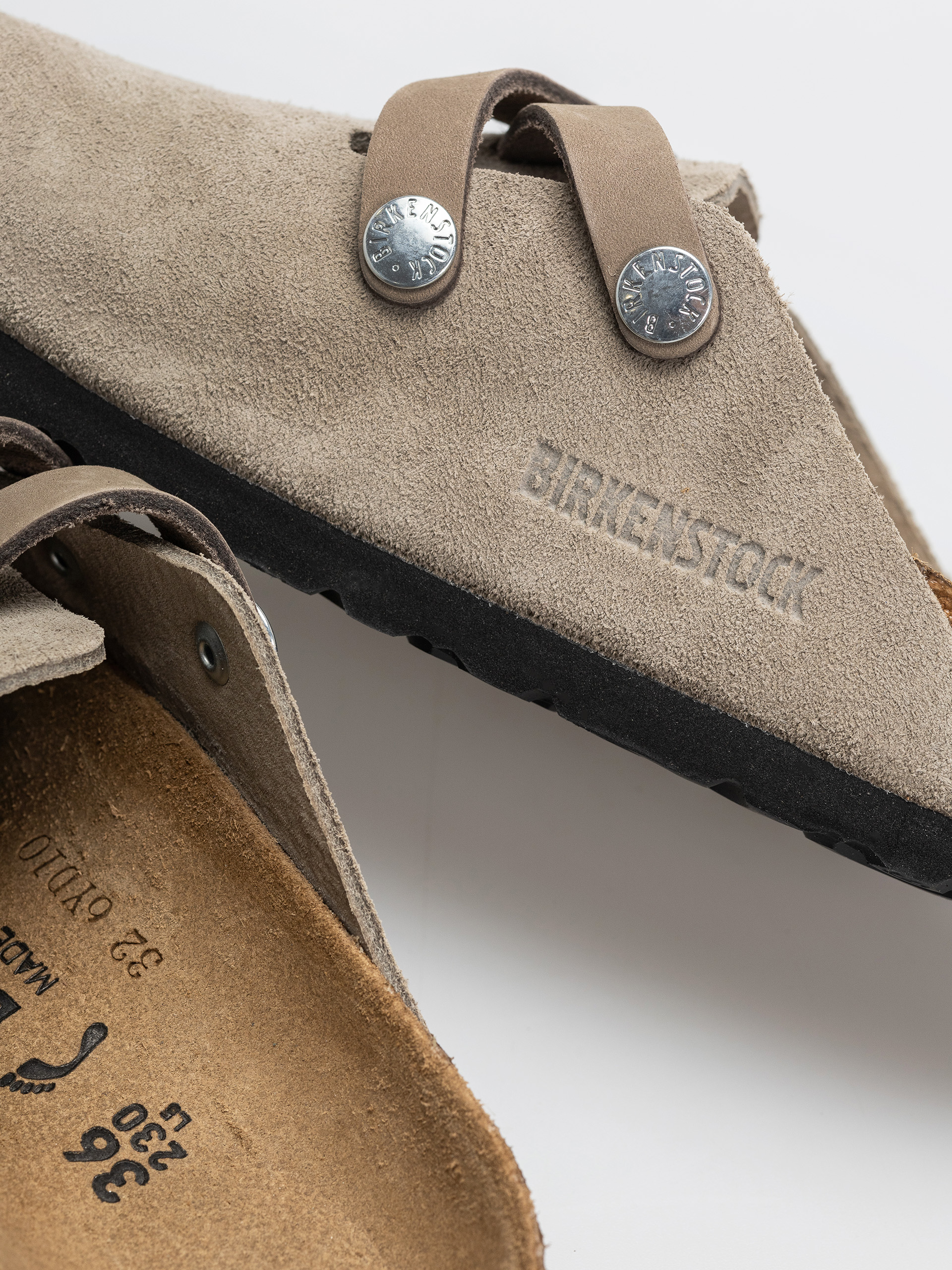 Birkenstock Blair Suede Leather Narrow Wmn Flip-flop papucsok (taupe)