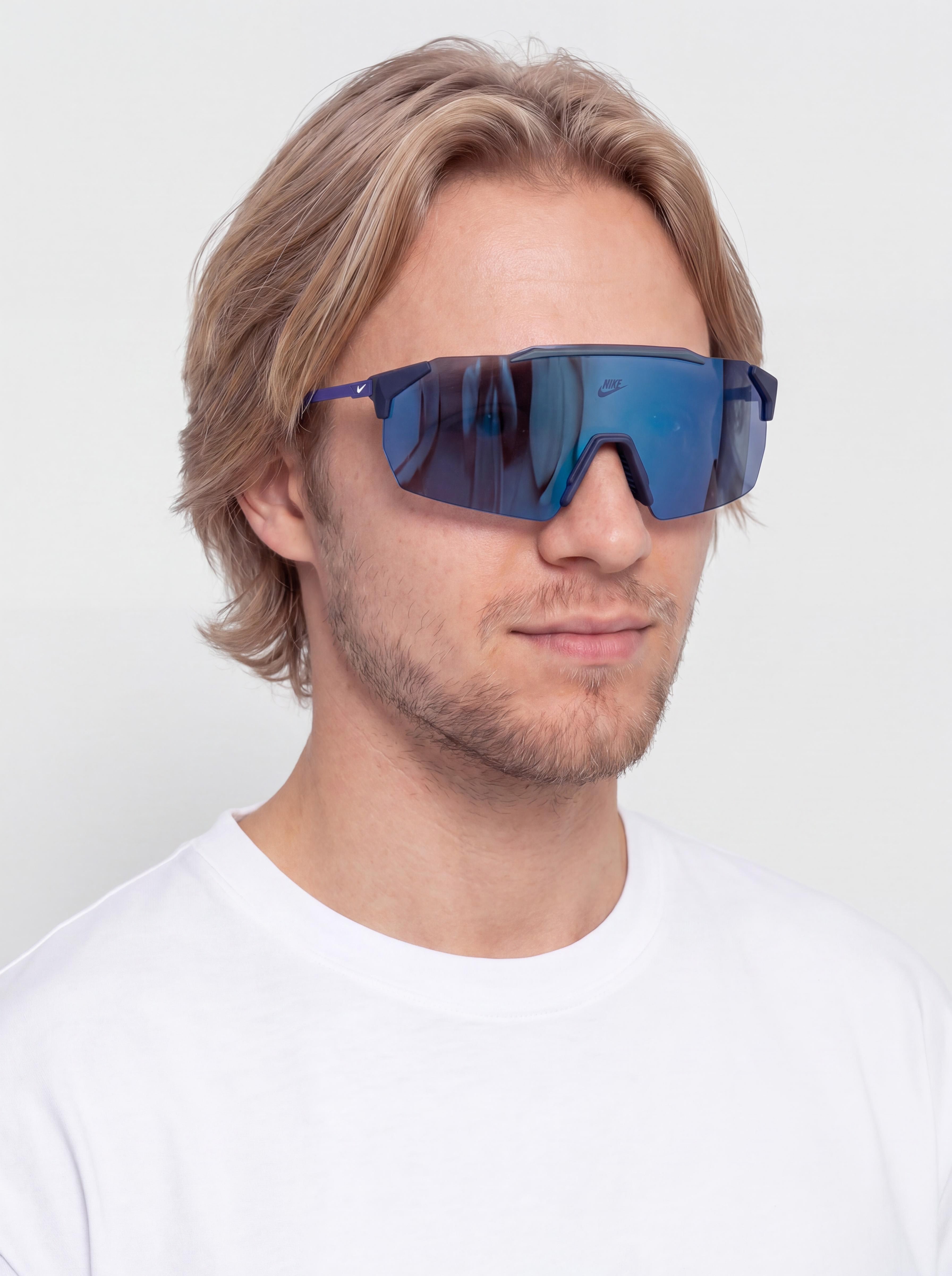 Nike Limitless Shield Napszemüvegek (blue void/blue mirror)