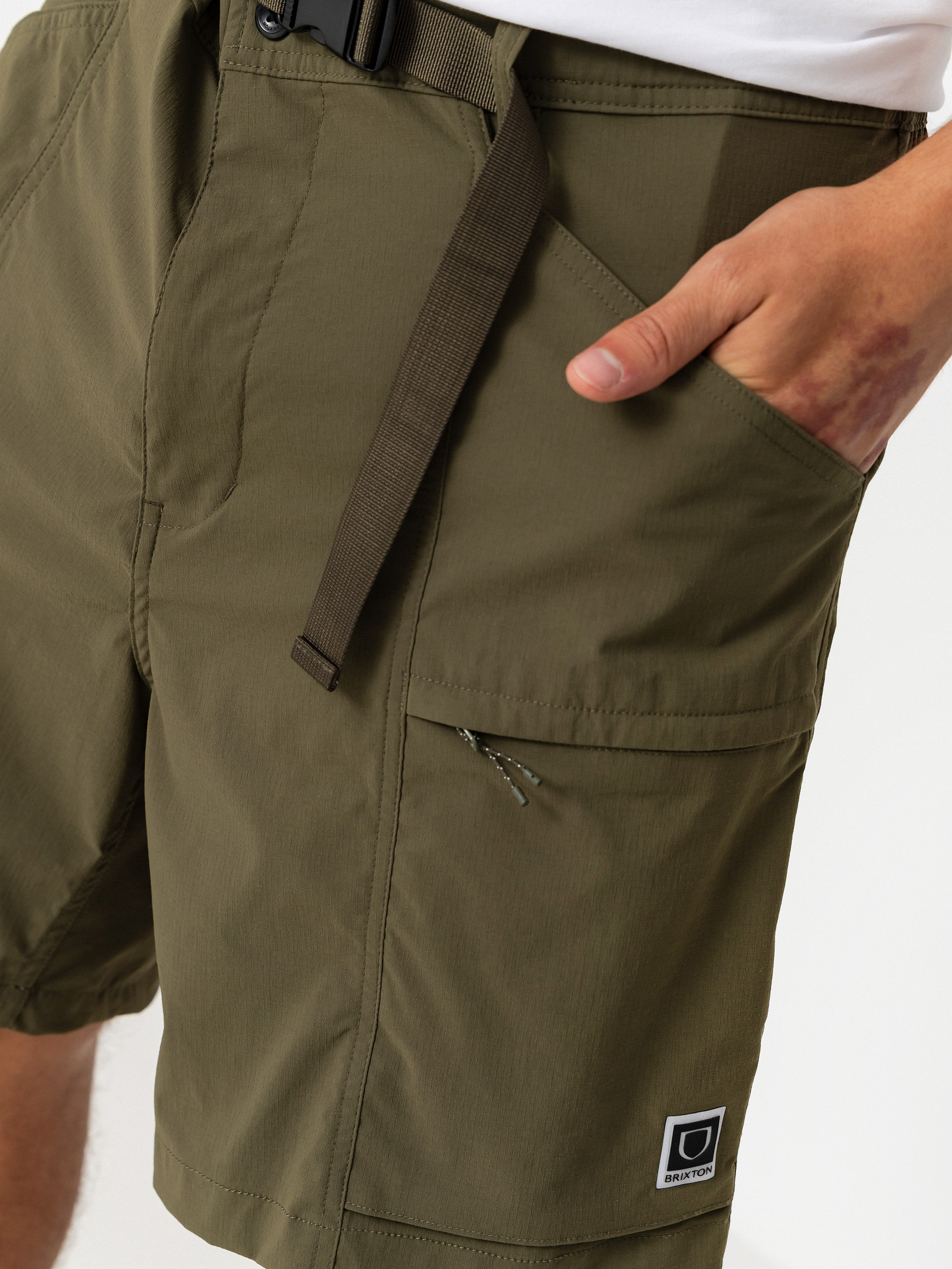 Rövidnadrág Brixton Journey Utility (dark olive)