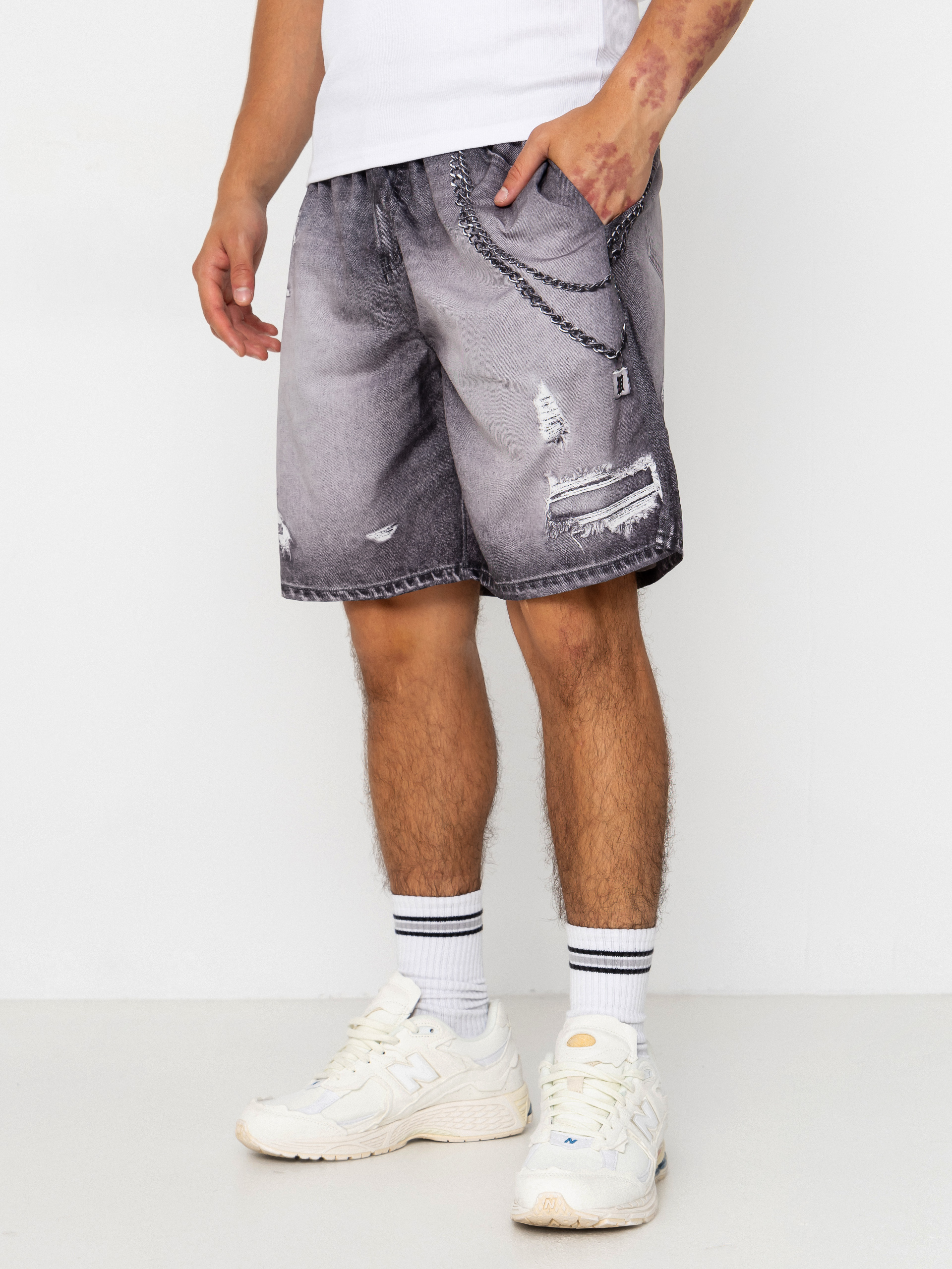 Wasted Paris Destroy Trompe L'Oeil Swimsuit Rövidnadrág (faded black)