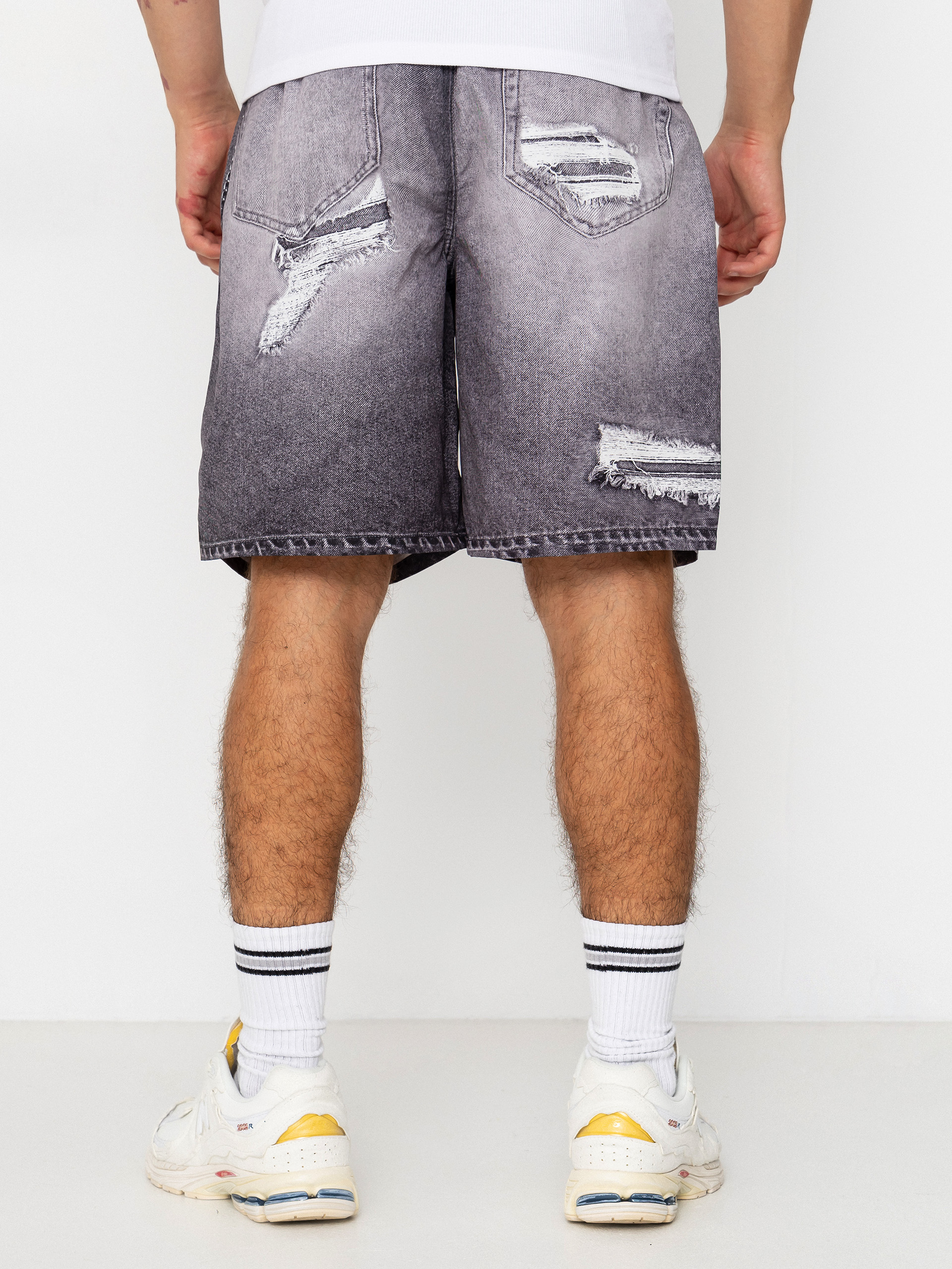 Wasted Paris Destroy Trompe L'Oeil Swimsuit Rövidnadrág (faded black)