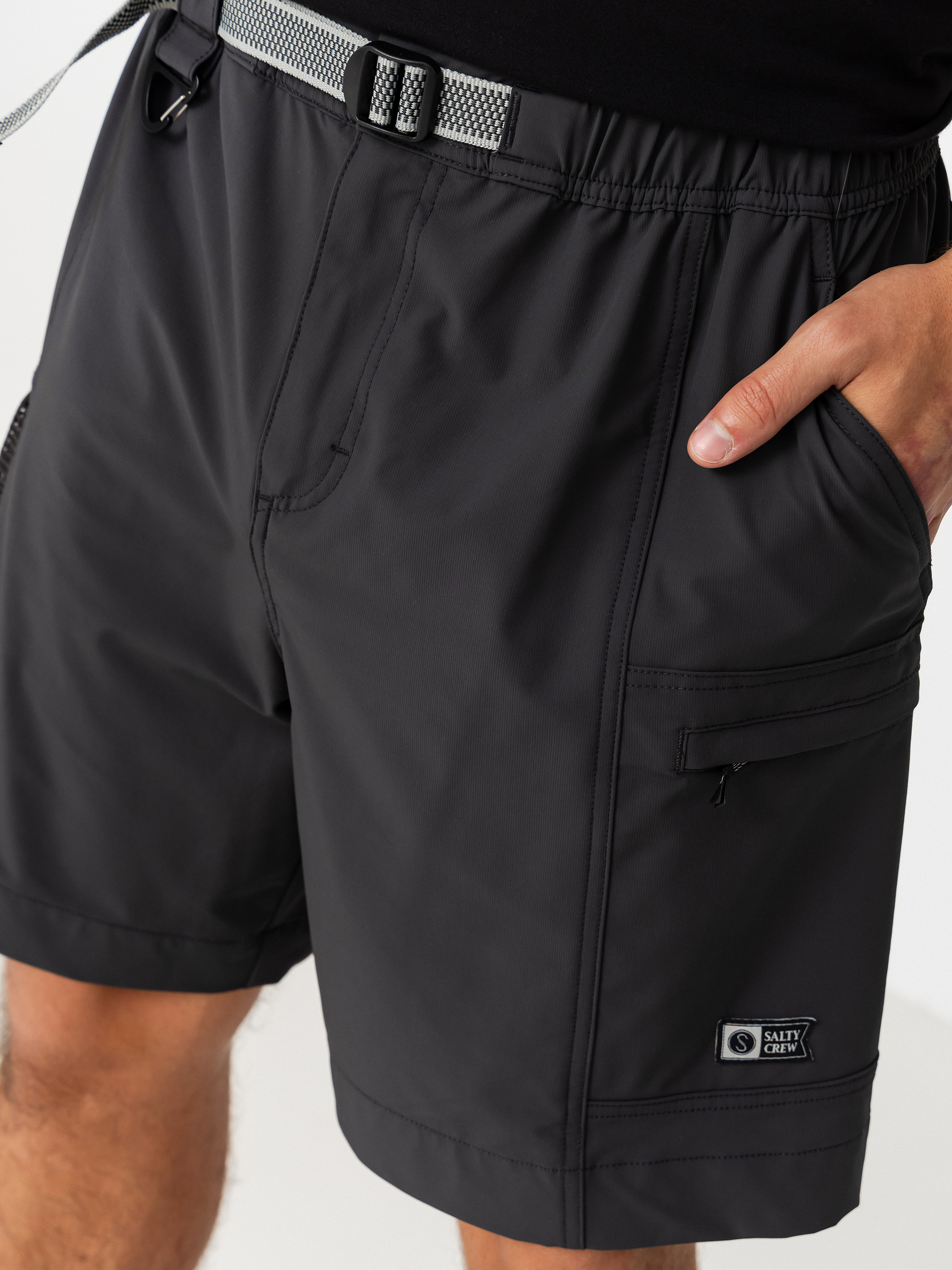 Salty Crew Net Walshort Rövidnadrág (pirate black)