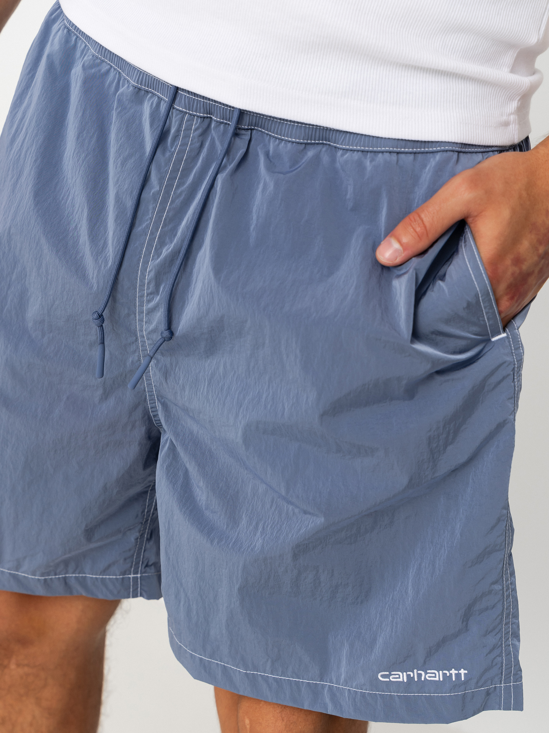 Rövidnadrág Carhartt WIP Canby Swim (gentle blue/white)