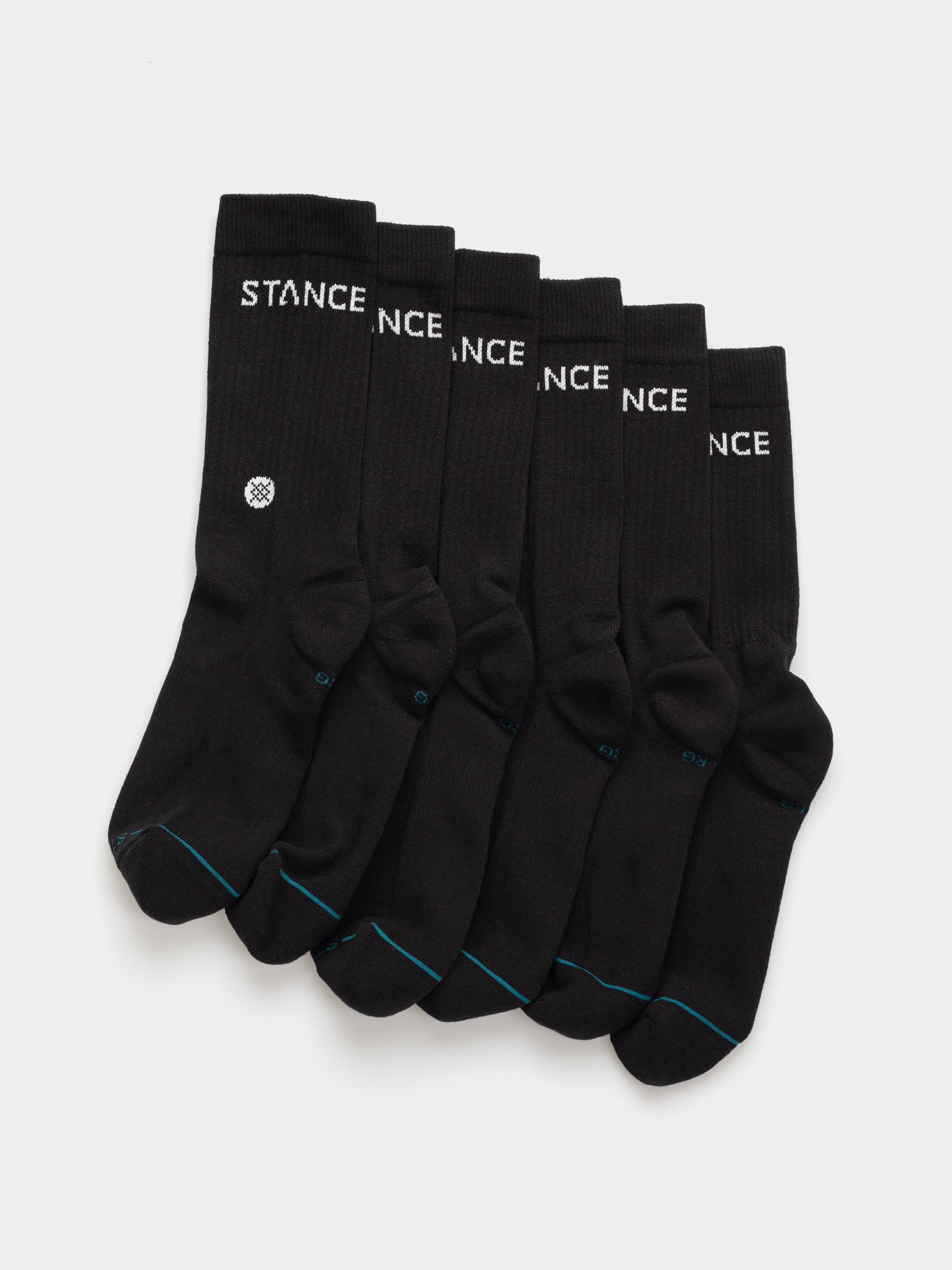 Zokni Stance Origin 6 Pack Crew (black)