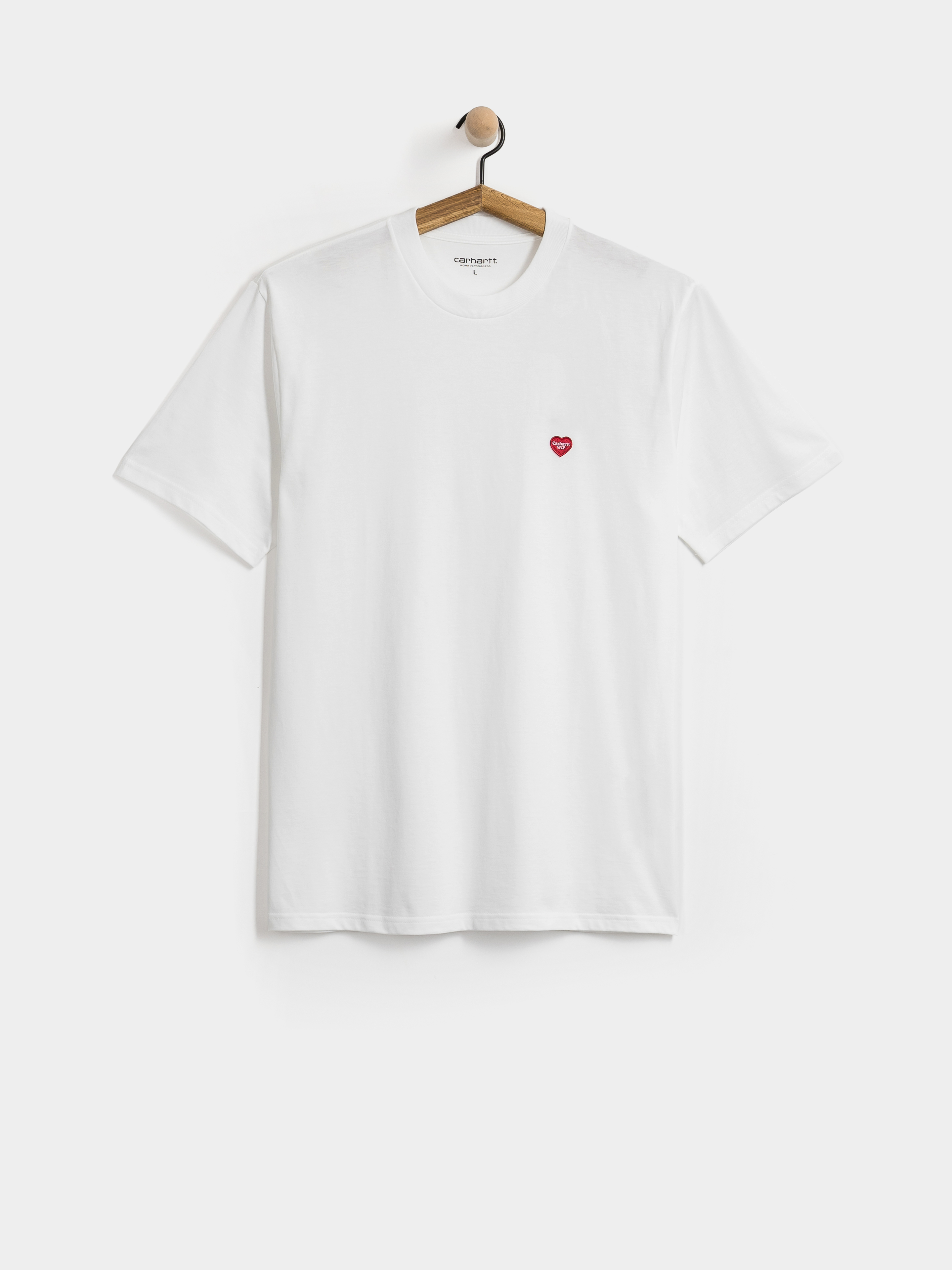 Carhartt WIP Small Heart Pu00f3lu00f3 (white/red)