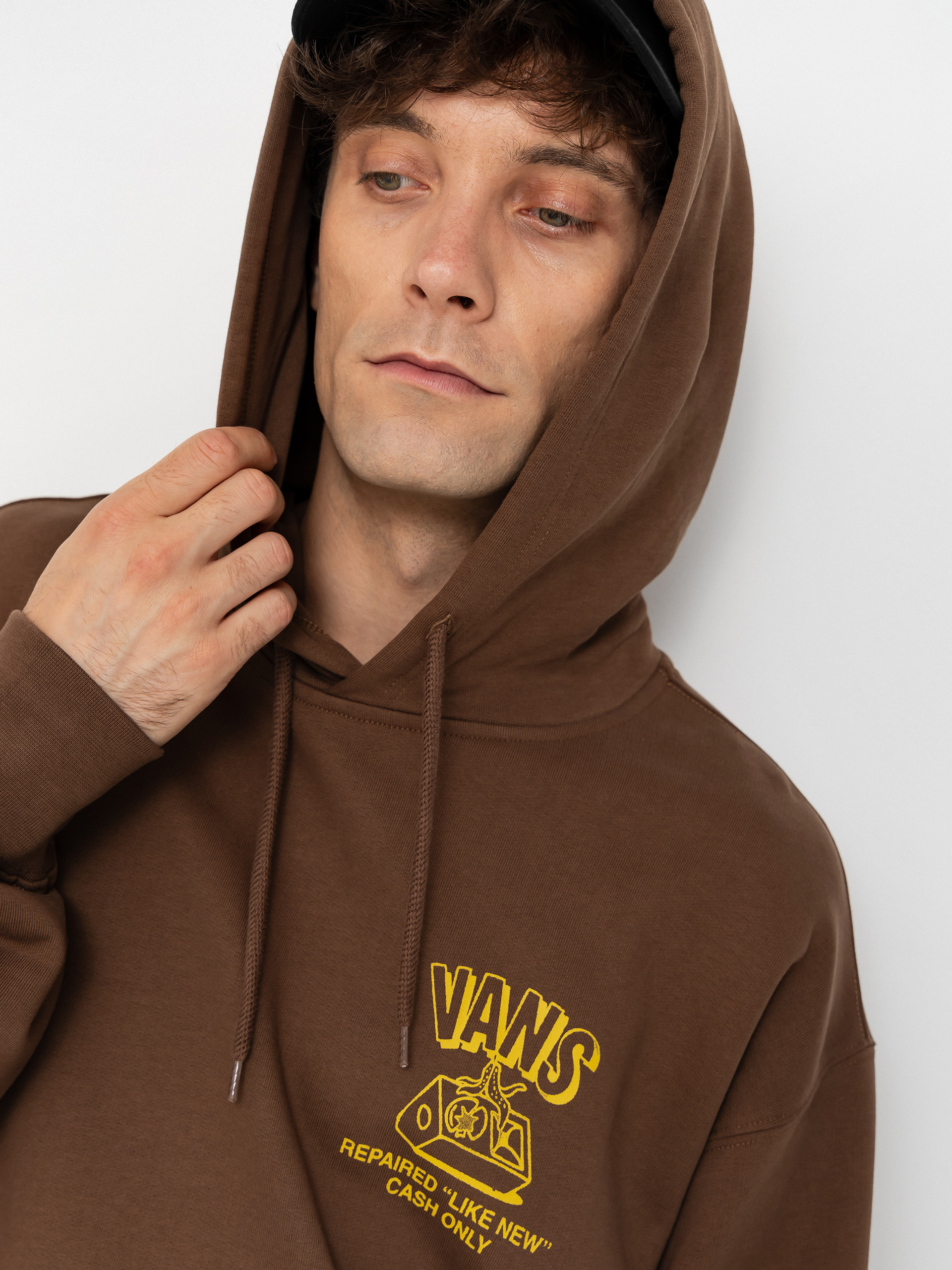 Kapucnis pulóver Vans Refurbed HD (vintage cocoa)