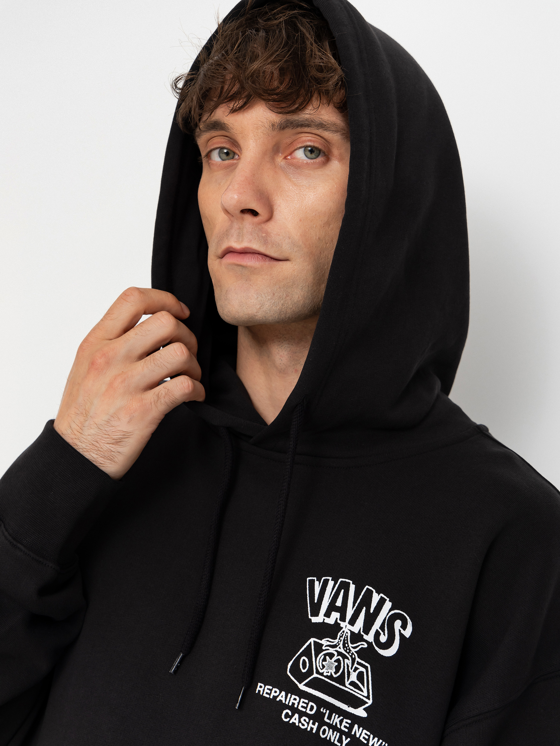 Kapucnis pulóver Vans Refurbed HD (black)