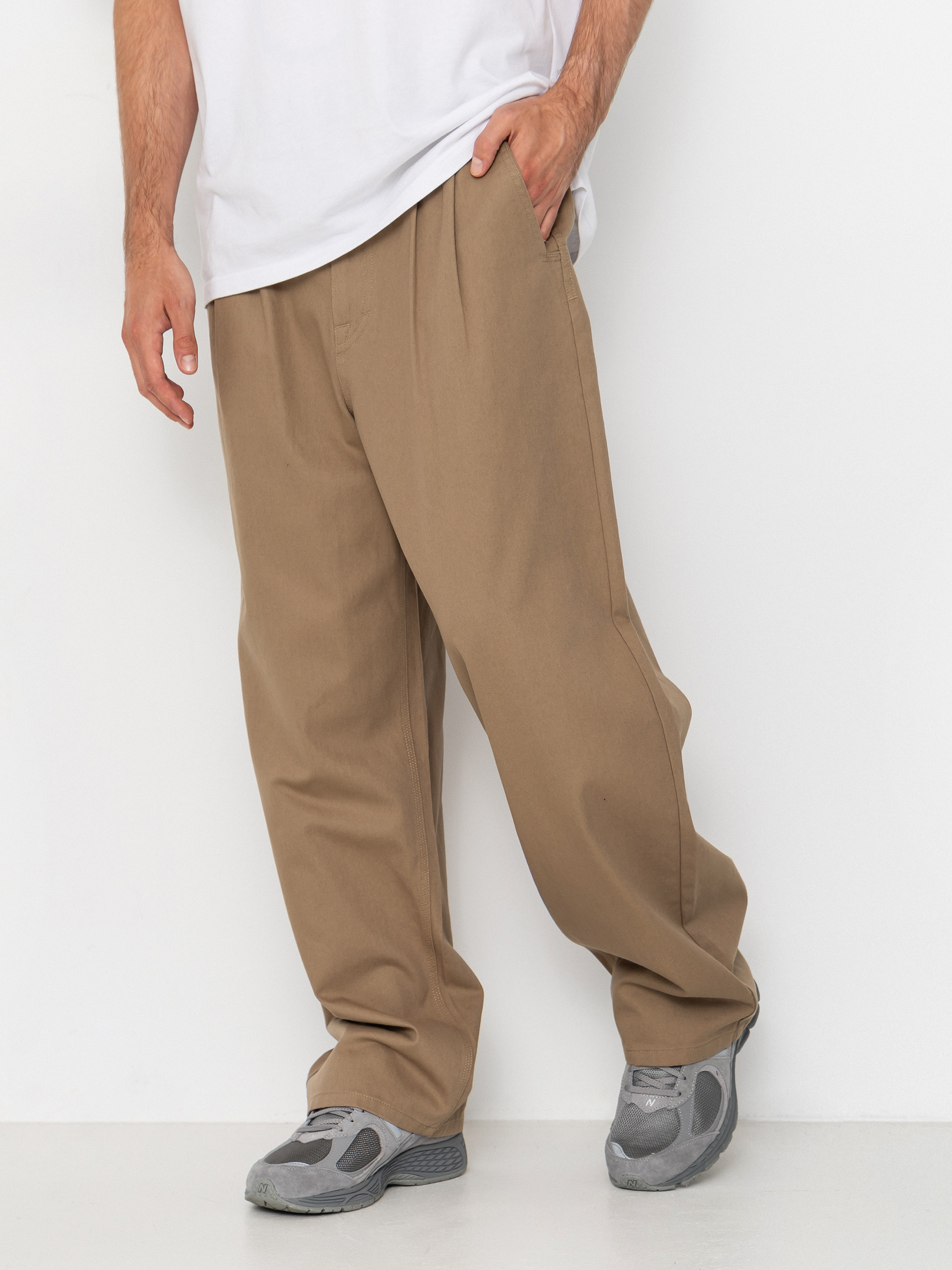 Volcom Baggos Pleat Kisnadrág (khaki)