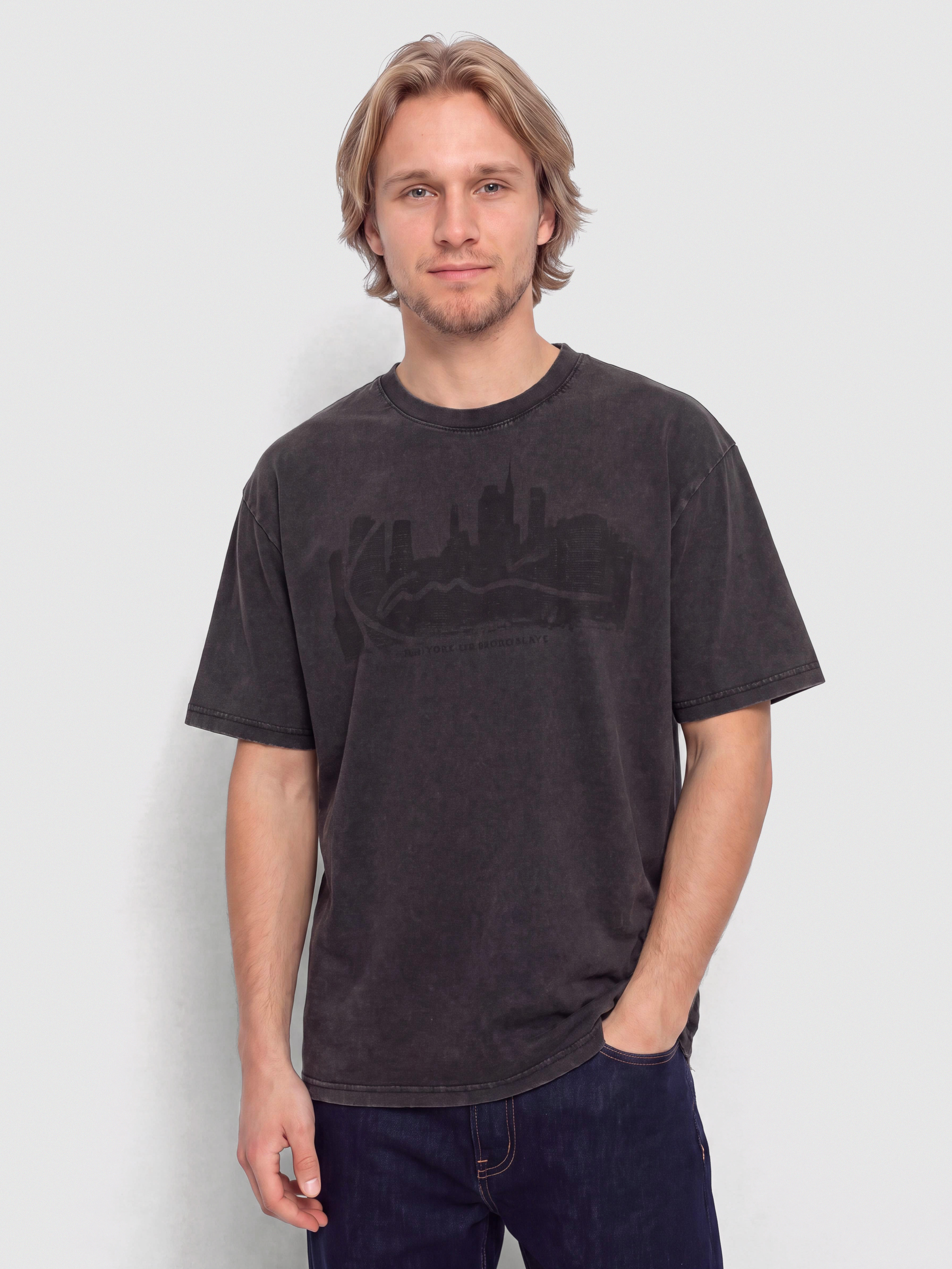 Karl Kani Signature Skyline Washed Boxy Póló (black)