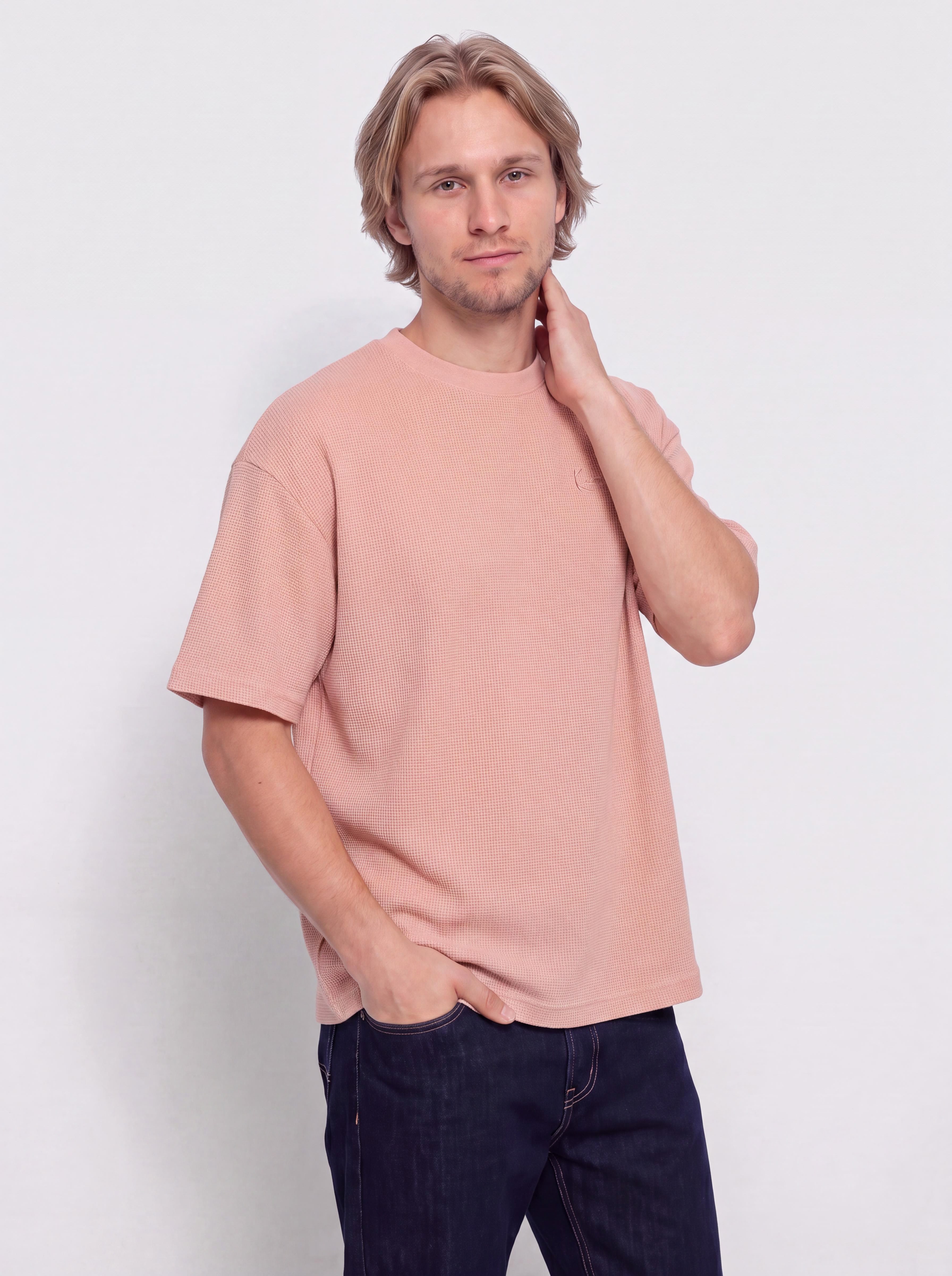Karl Kani Signature Waffle Oversized Pu00f3lu00f3 (pink)