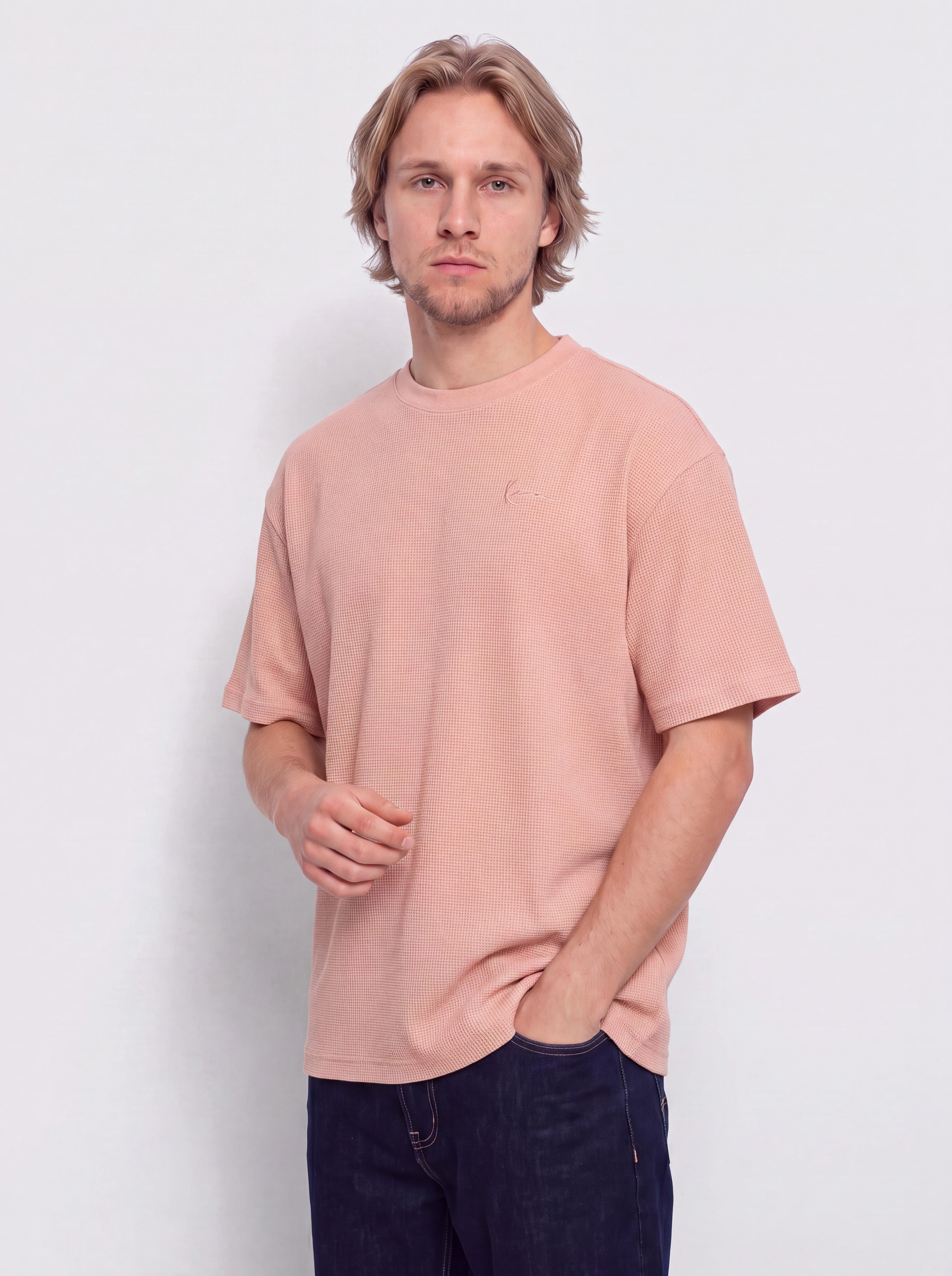 Karl Kani Signature Waffle Oversized Póló (pink)