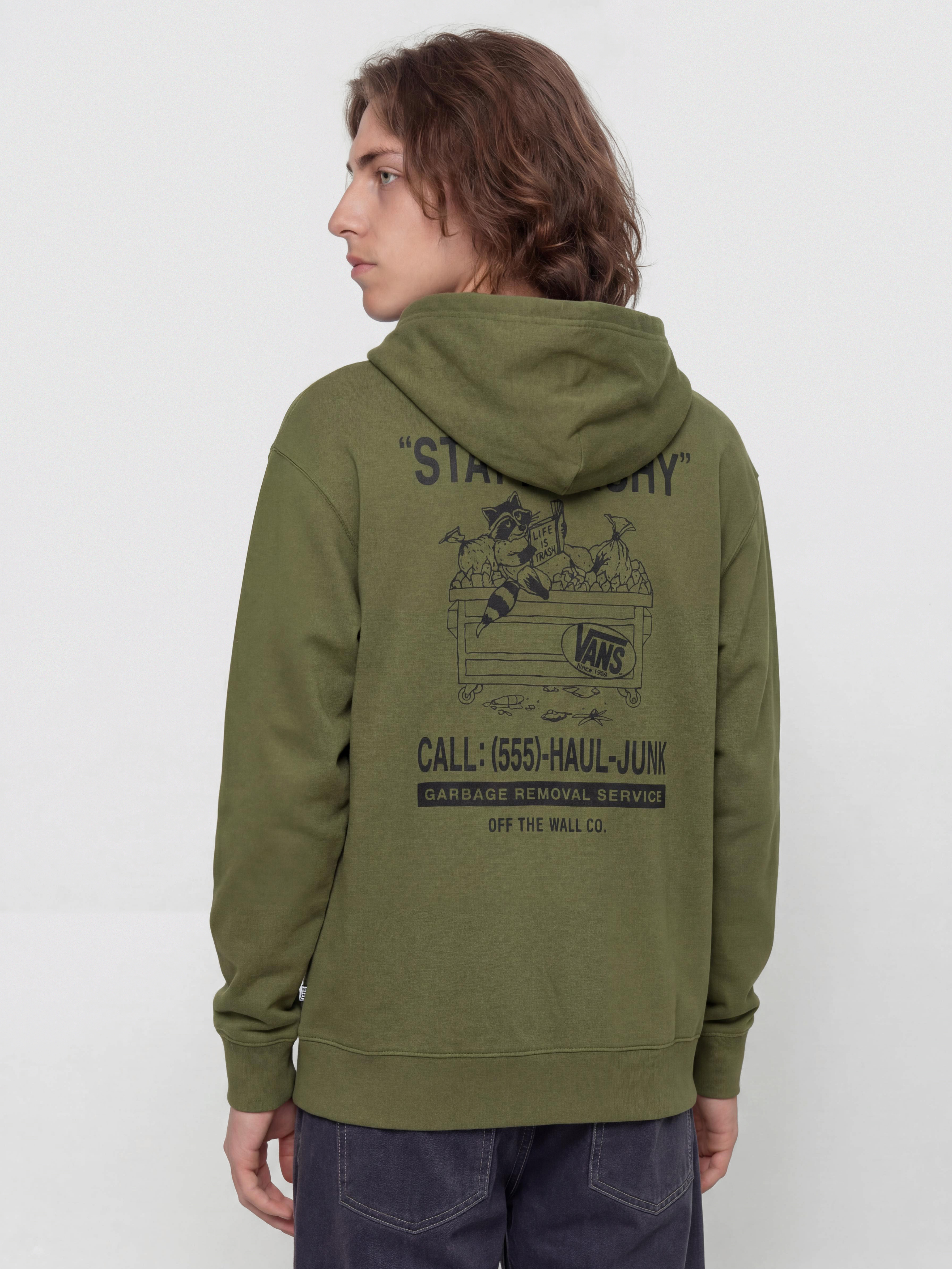 Kapucnis pulóver Vans Trashy HD (green balsam)