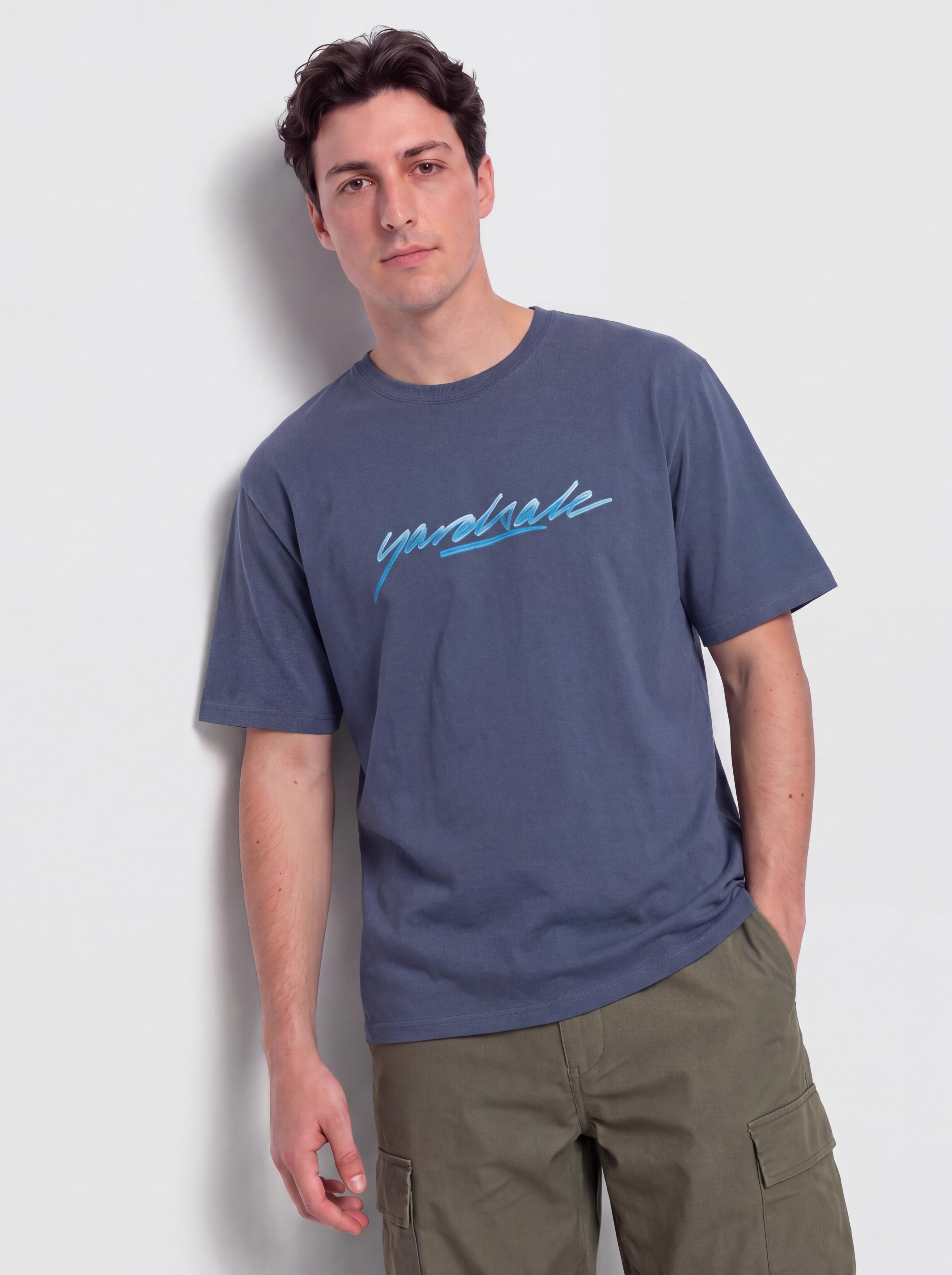 Yardsale Washed Script Póló (blue)