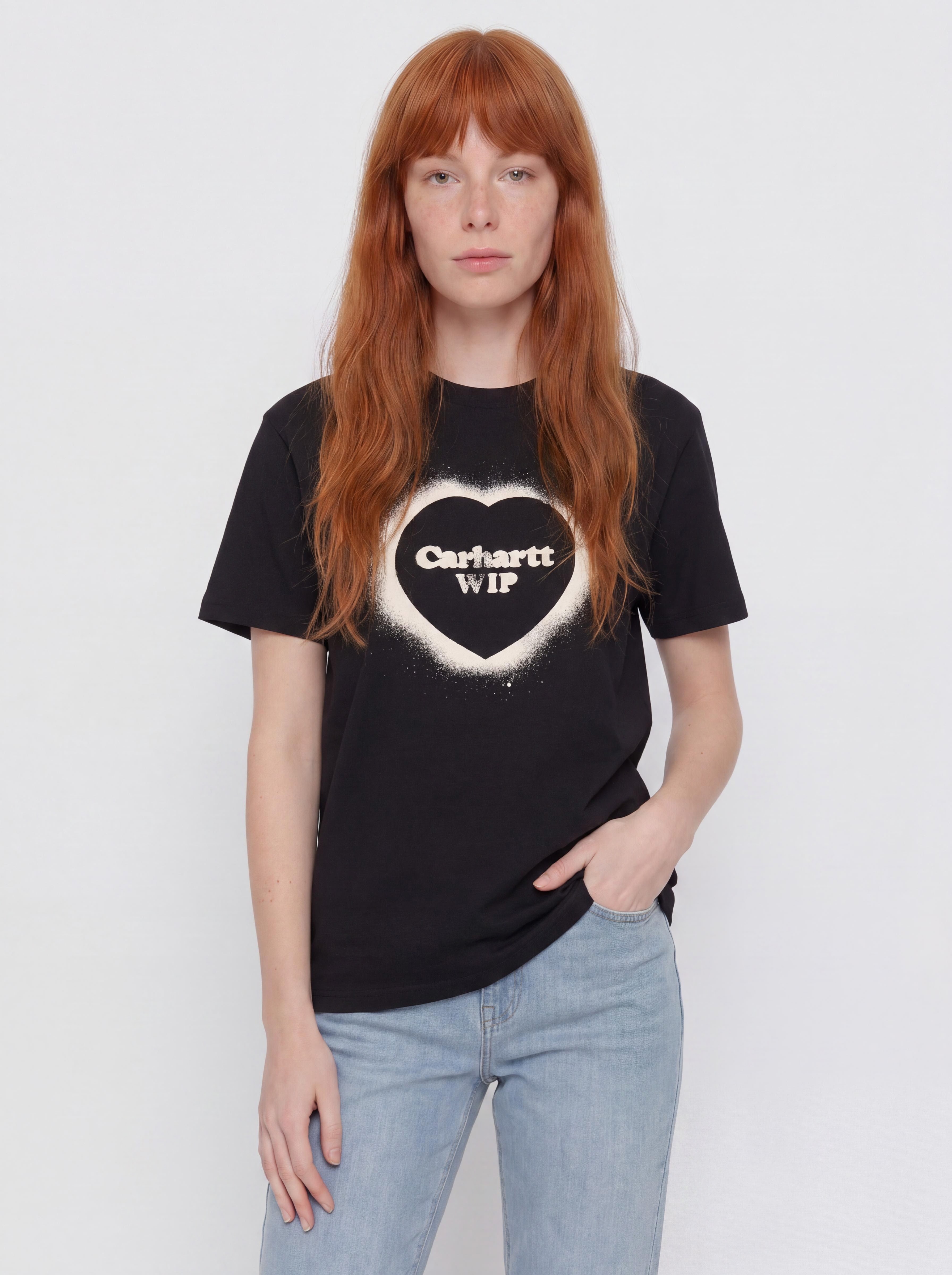 Póló Carhartt WIP Spray Heart Wmn