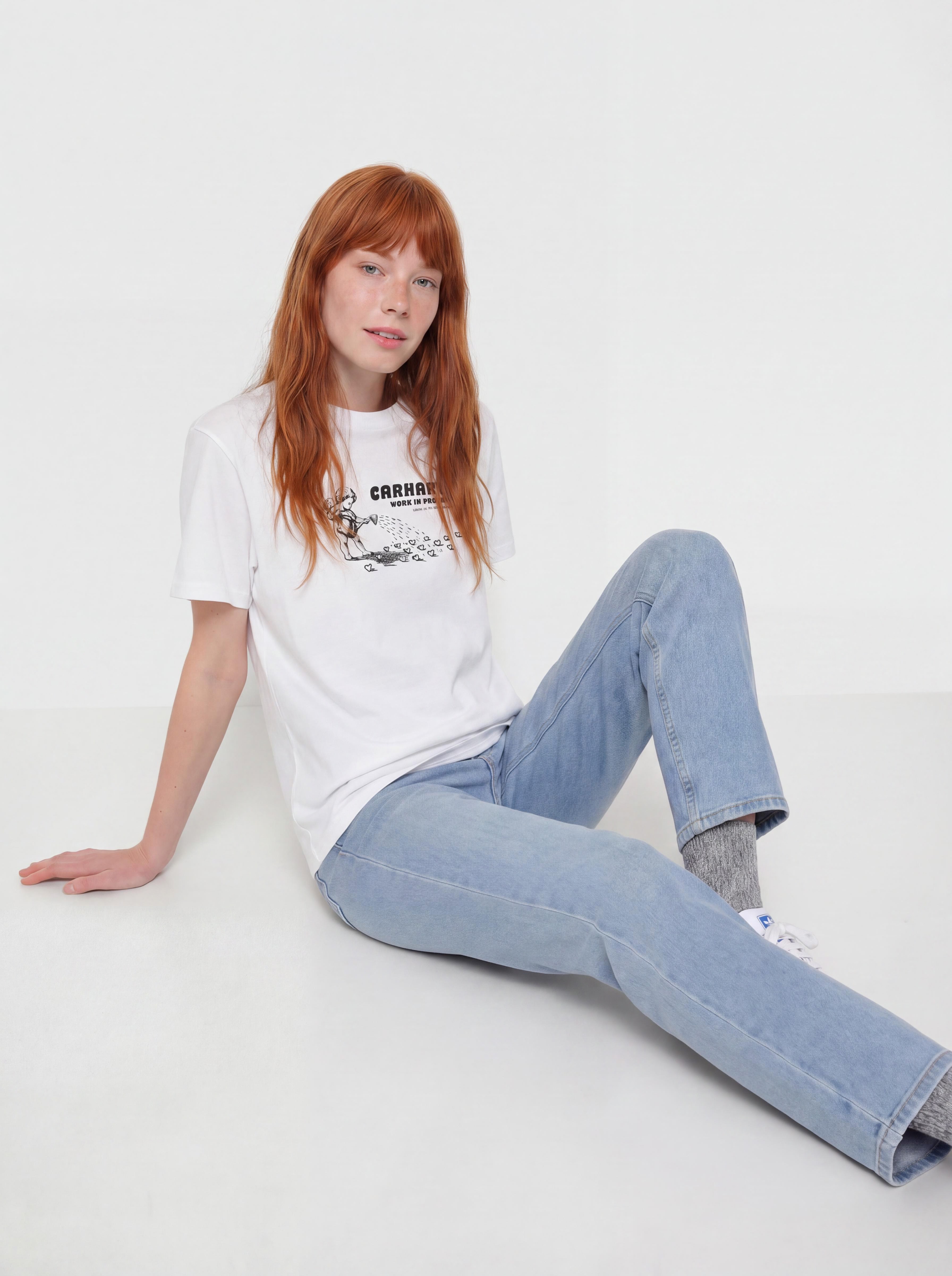 Póló Carhartt WIP Bumper Sticker Wmn (white)