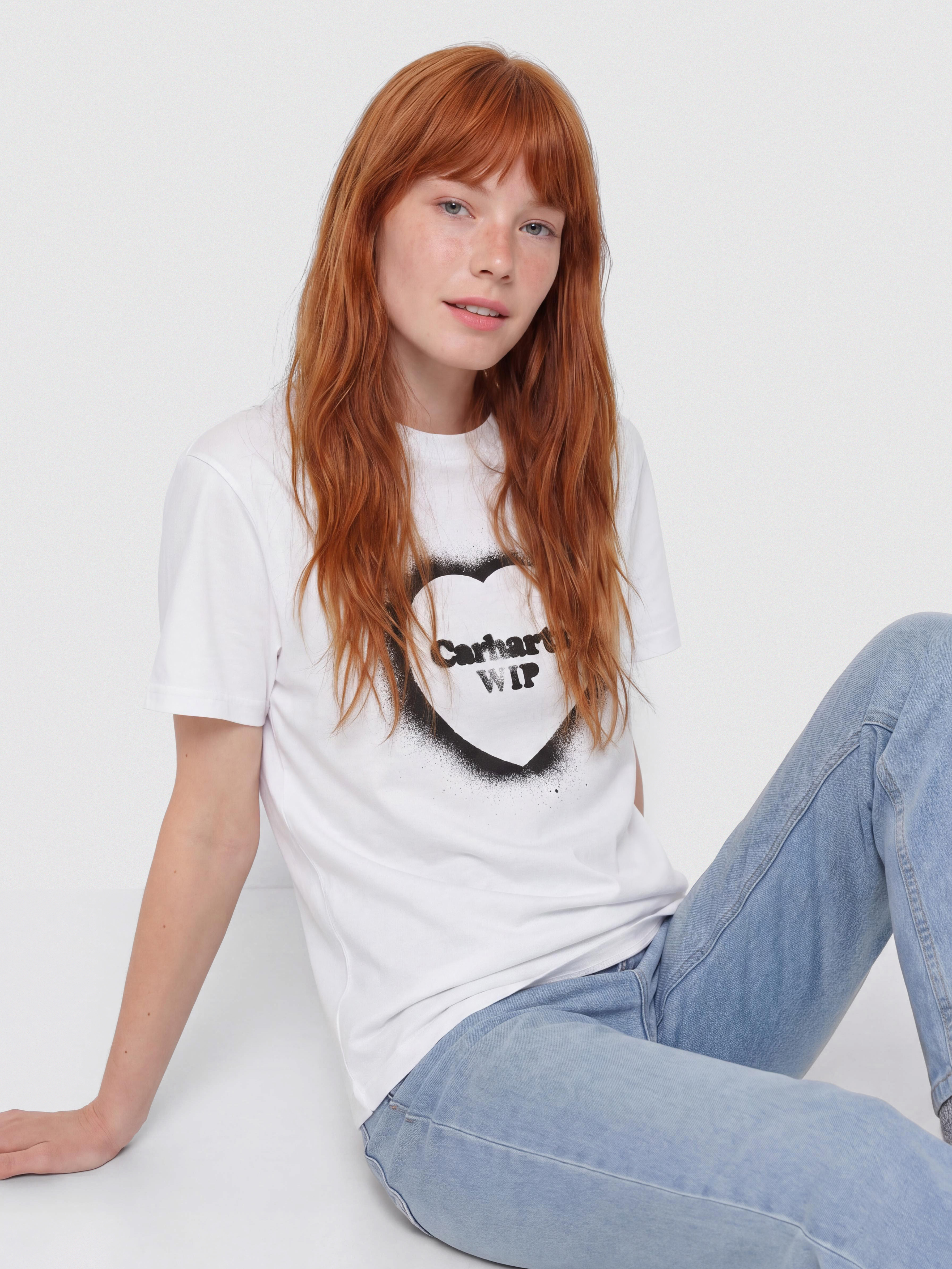 Póló Carhartt WIP Spray Heart Wmn (white)