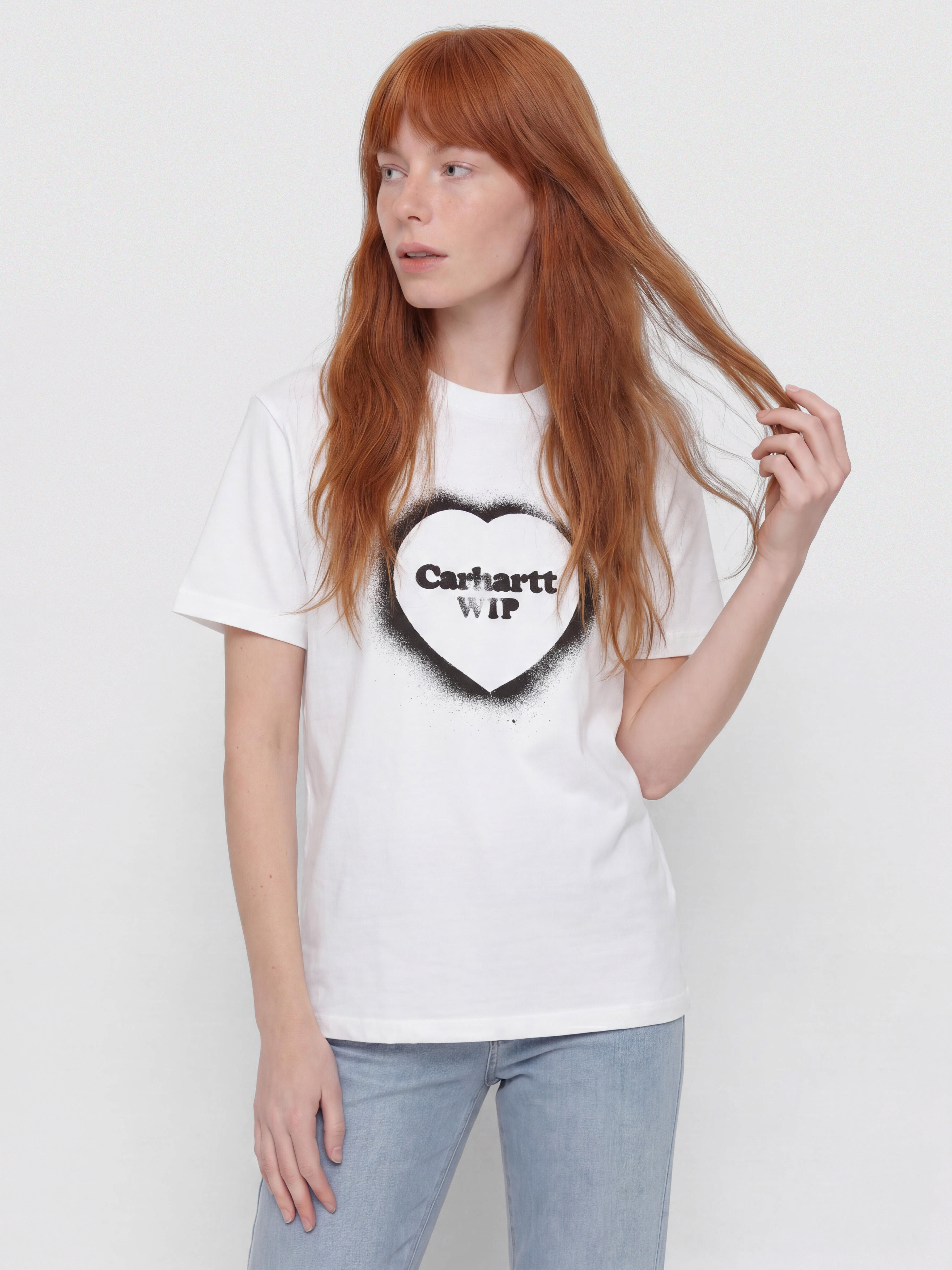 Póló Carhartt WIP Spray Heart Wmn (white)