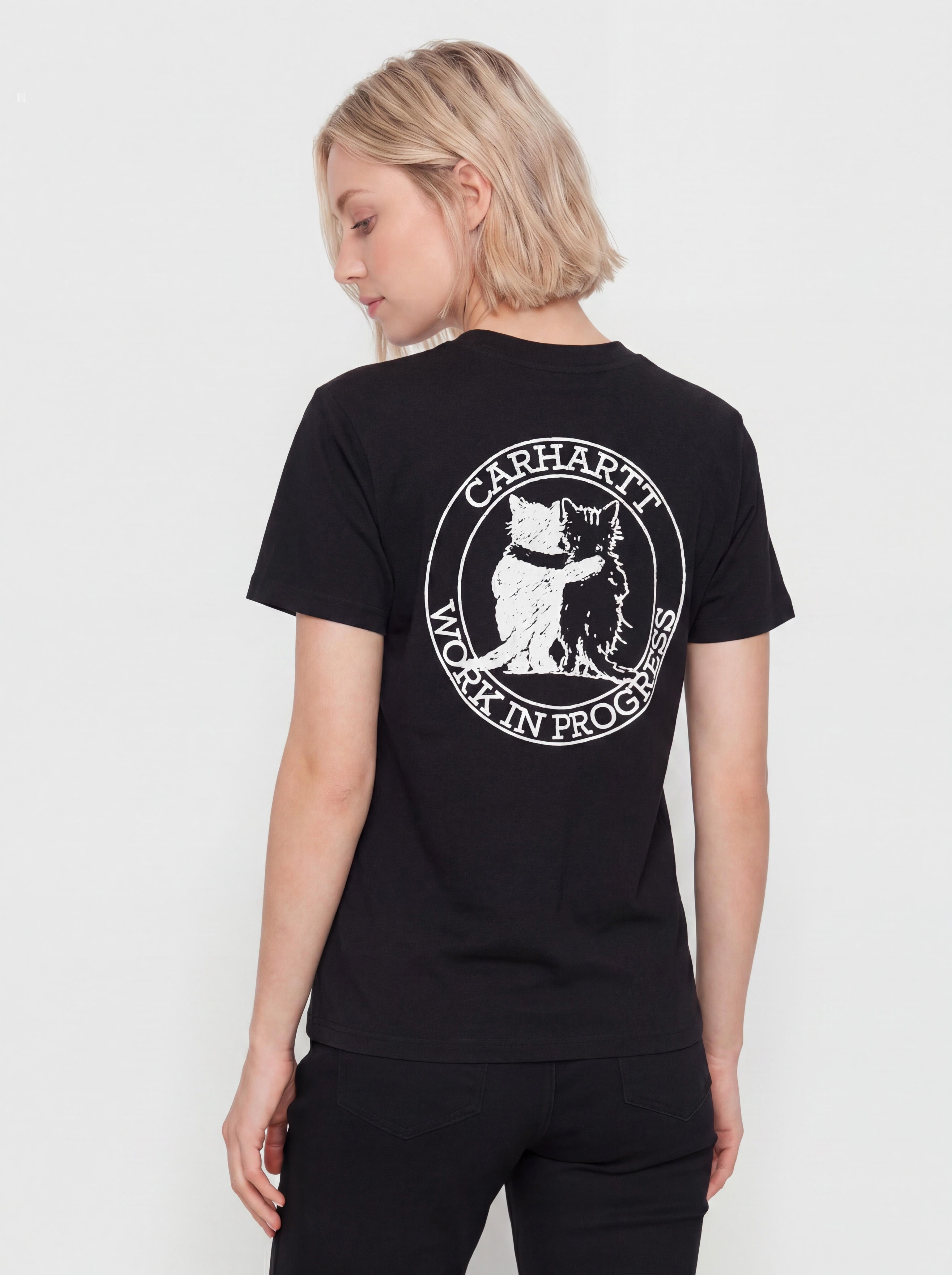 Póló Carhartt WIP Hugging Cats Wmn (black)