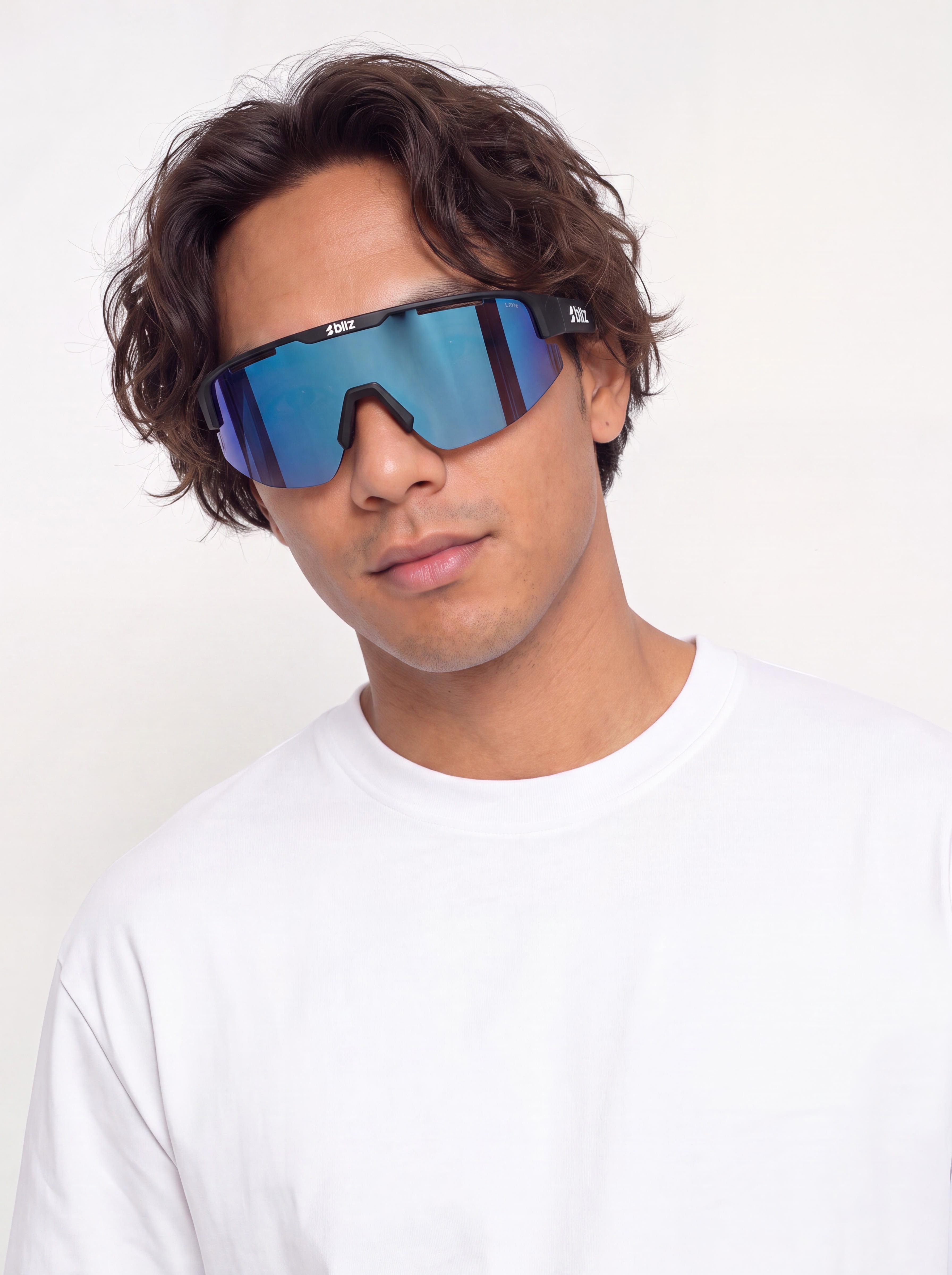 Bliz Matrix Napszemu00fcvegek (matte black/smoke w blue multi)