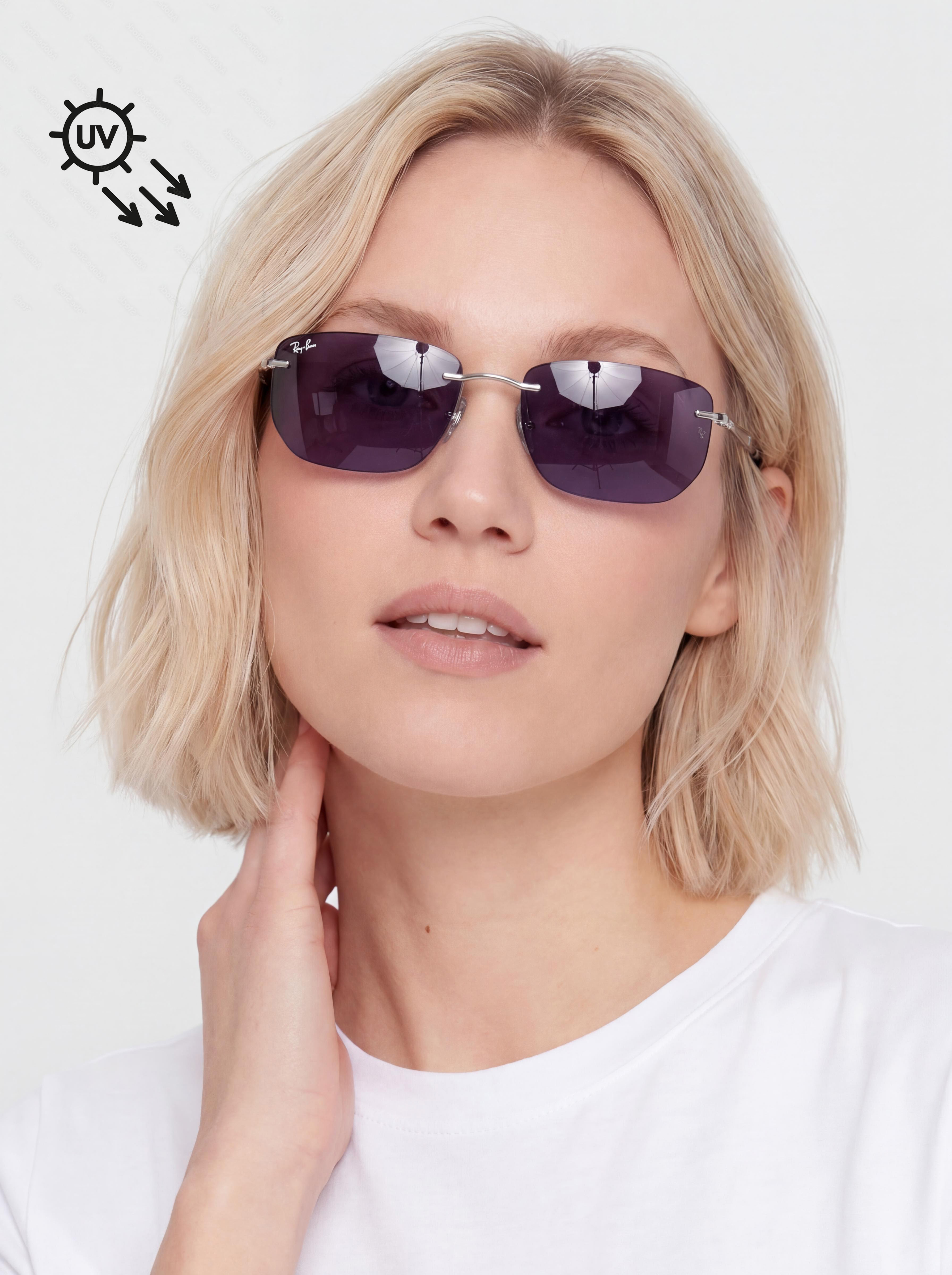 Napszemüvegek Ray-Ban Rb3768 Transitions Color Touch (polerowany srebrny/ametyst transitions)