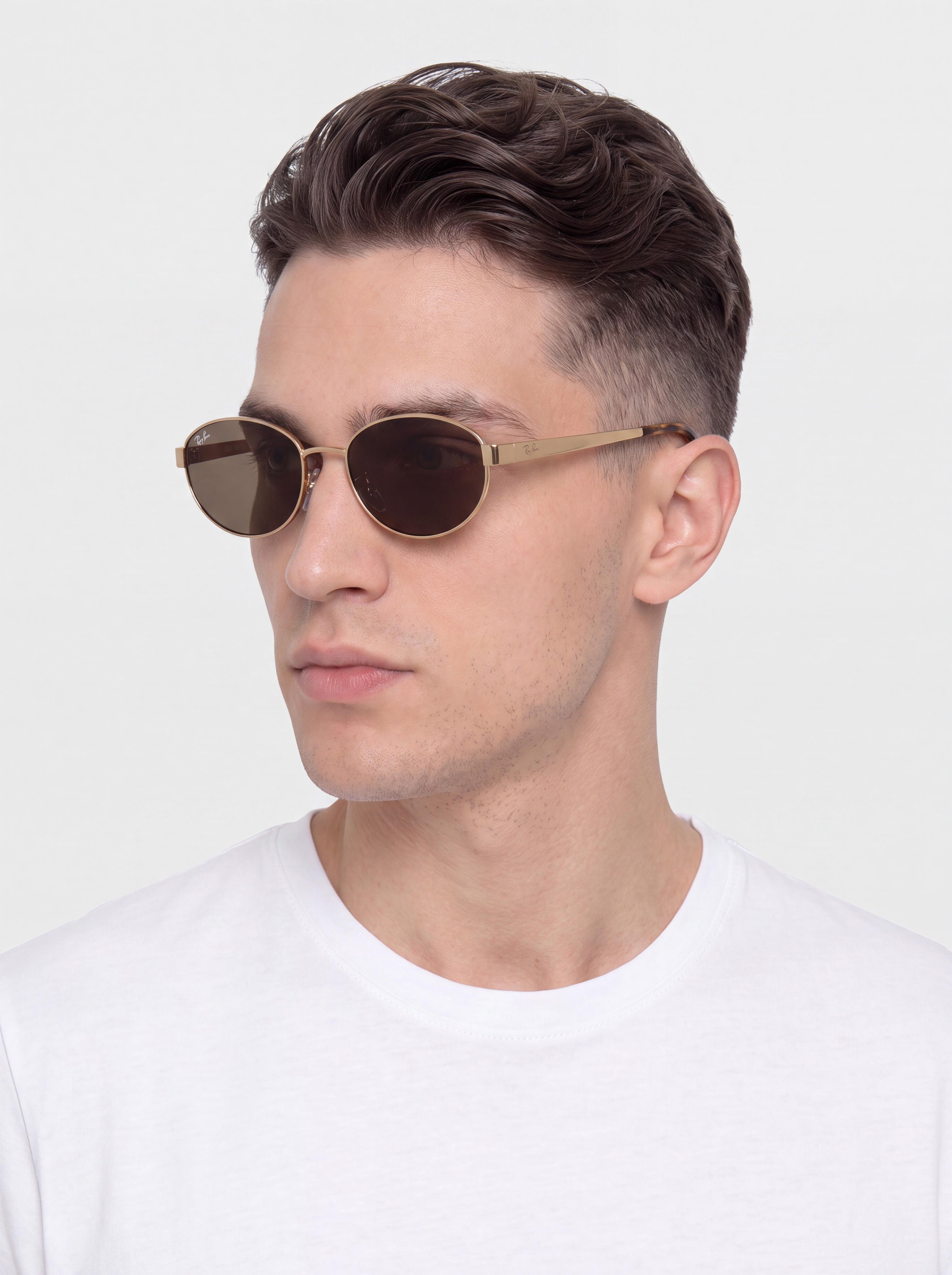 Napszemüvegek Ray-Ban Rb3774D (polerowany złoto arista/ciemnobrązowy)