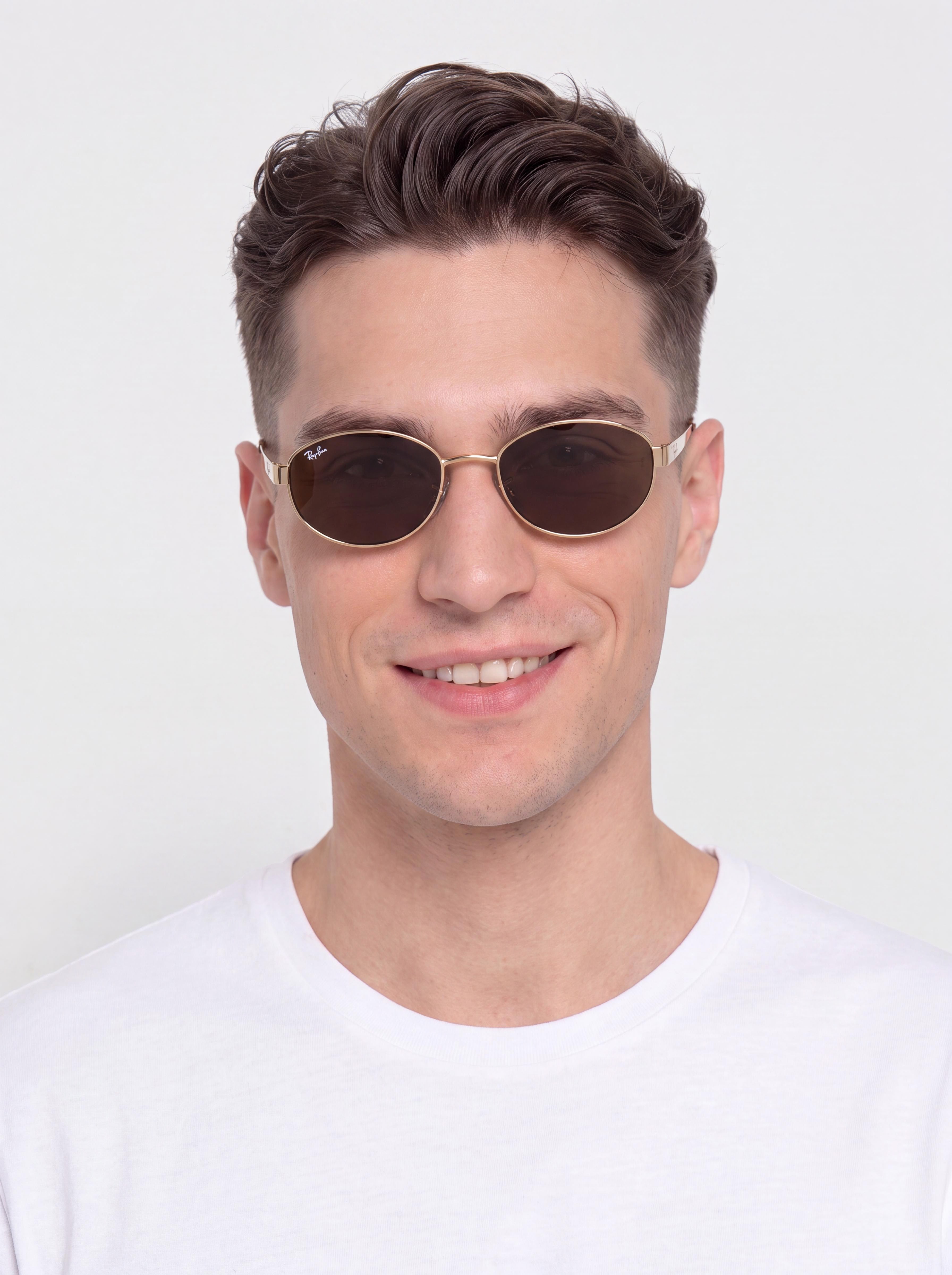 Napszemüvegek Ray-Ban Rb3774D (polerowany złoto arista/ciemnobrązowy)