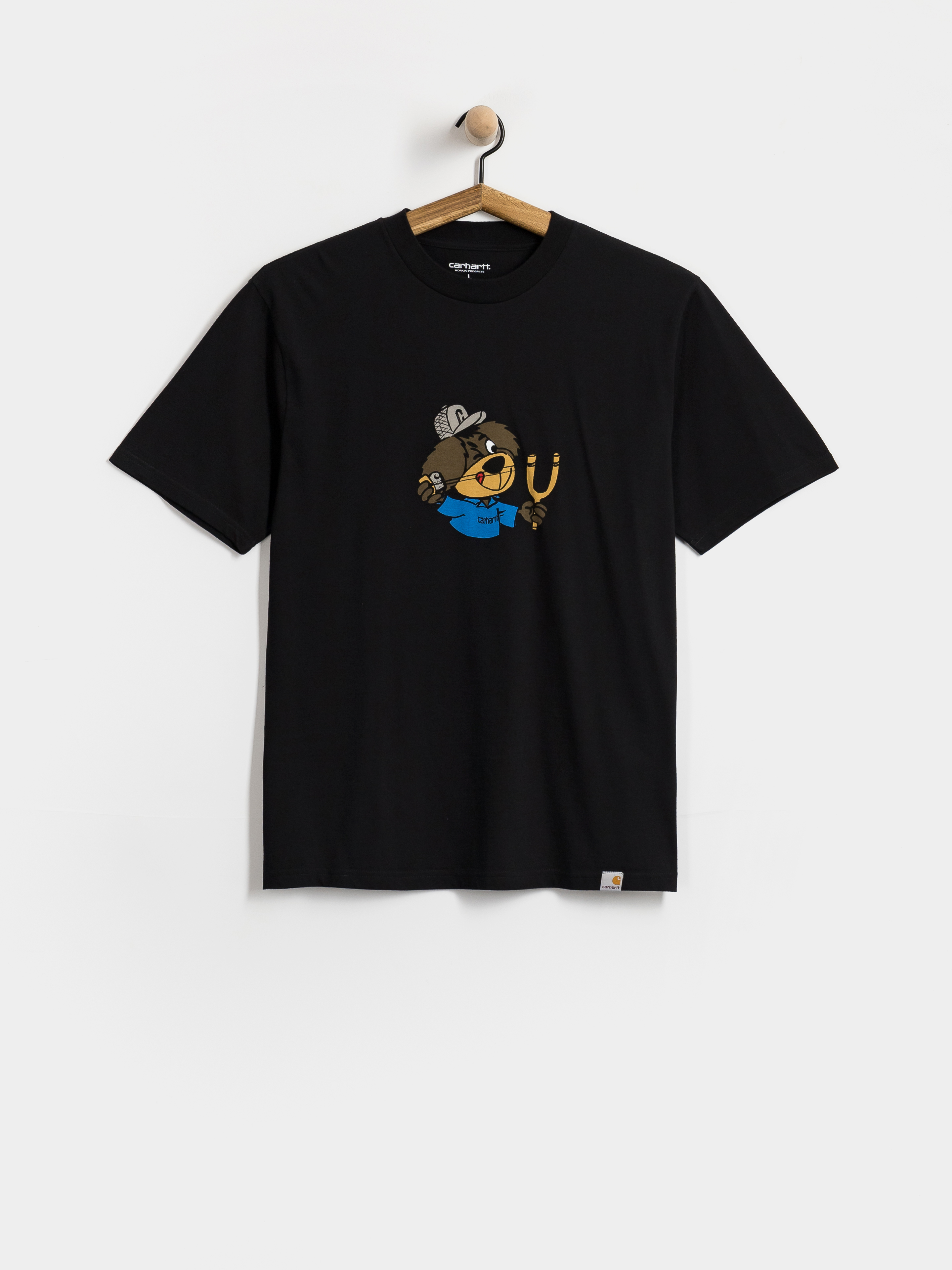 Carhartt WIP Slingshot Pu00f3lu00f3 (black/heavy enzyme wash)