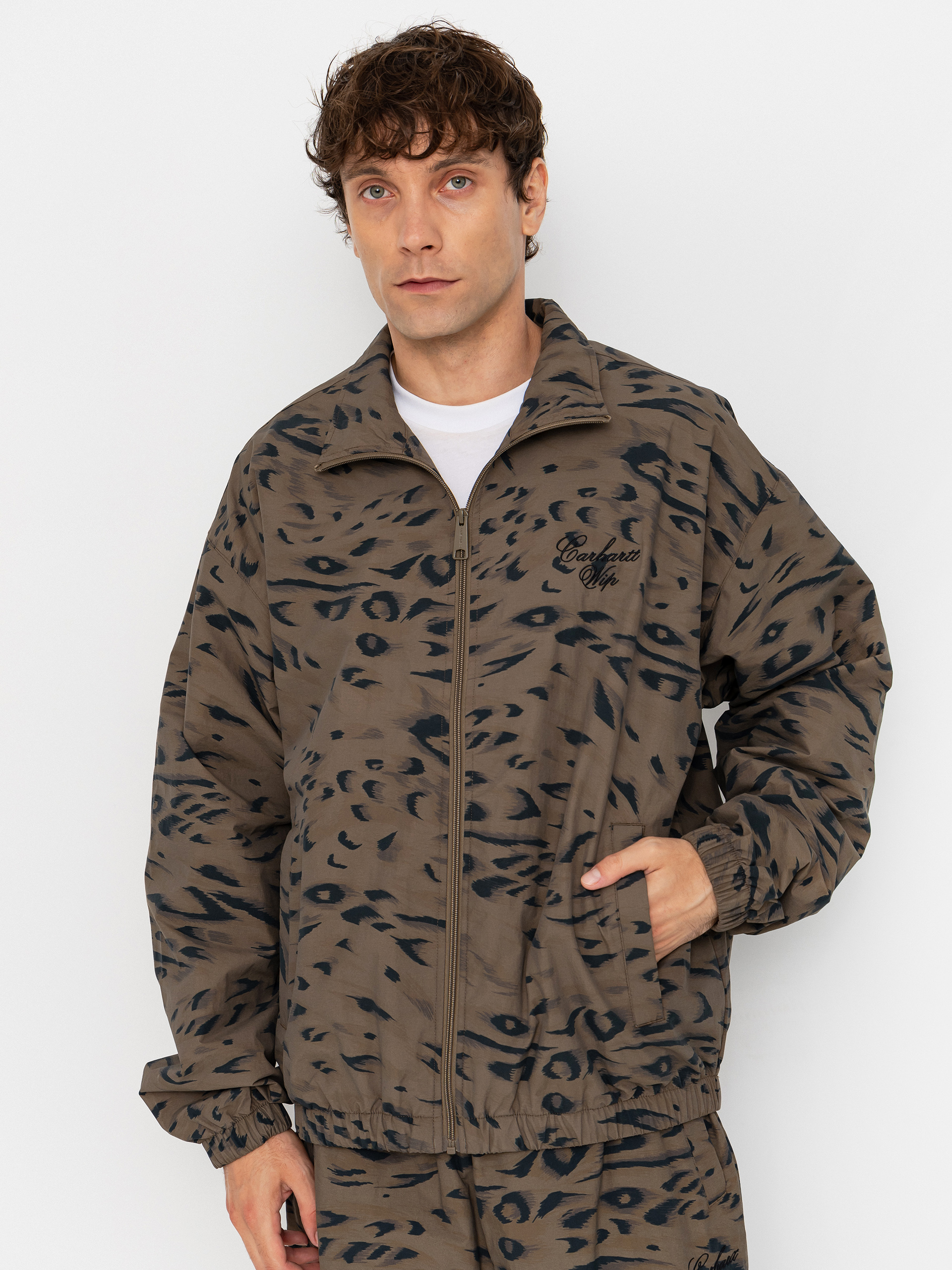 Dzseki Carhartt WIP Travon (duck feather print cypress/black)