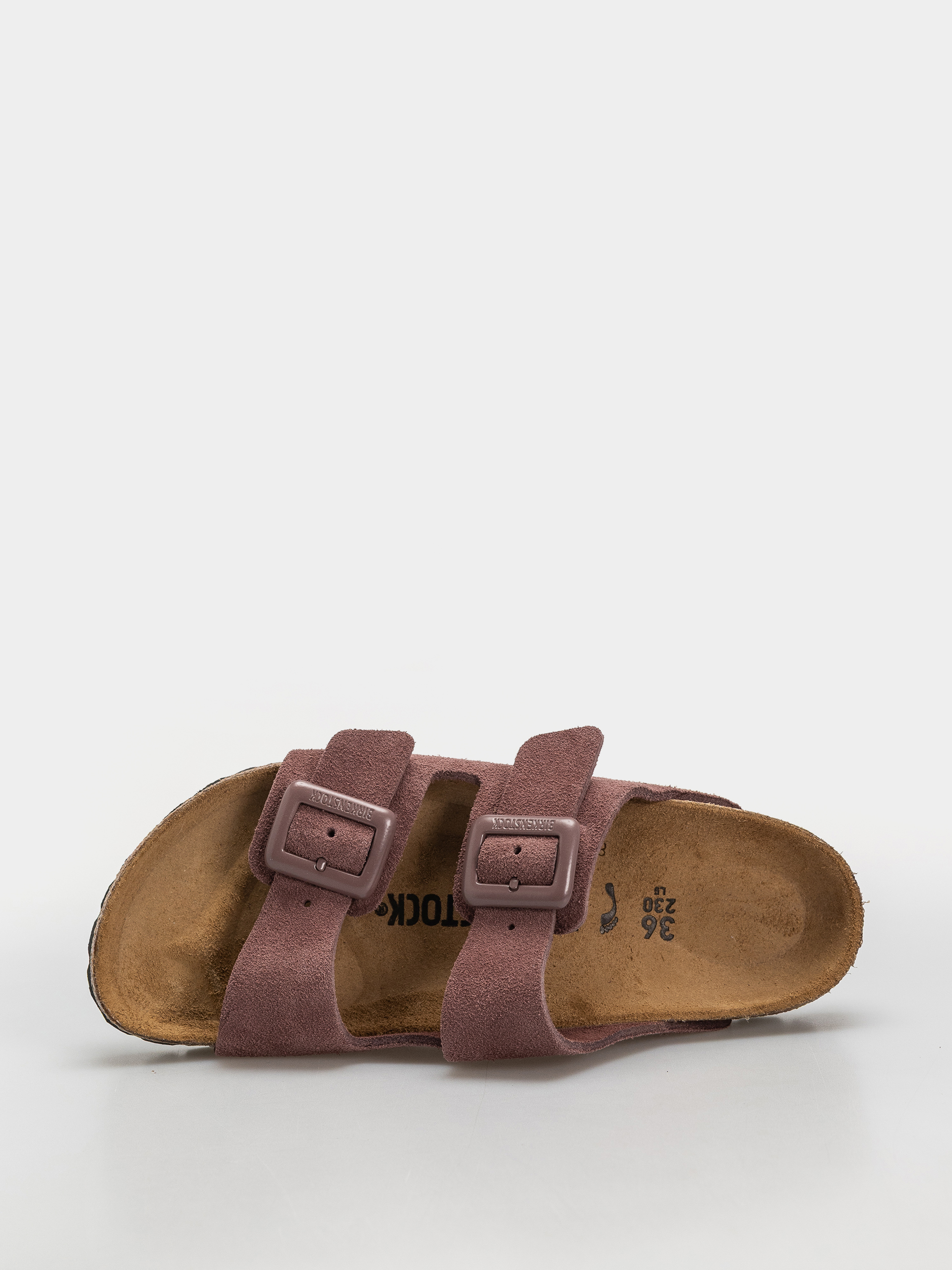 Flip-flop papucsok Birkenstock Arizona Suede Leather Cushion Buckle Narrow Wmn (pepper)