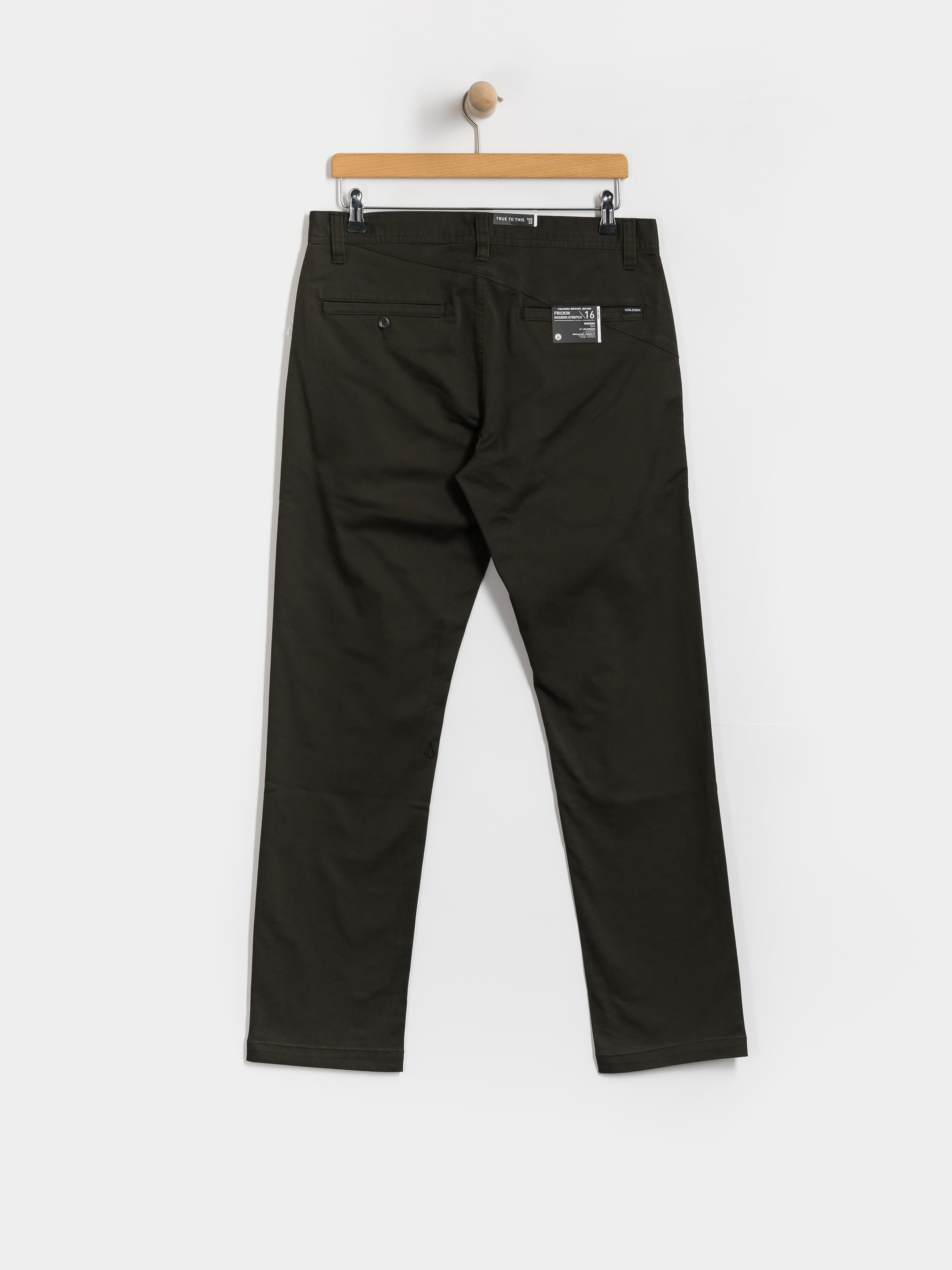 Volcom Frickin Modern Stret Kisnadrág (rinsed black)