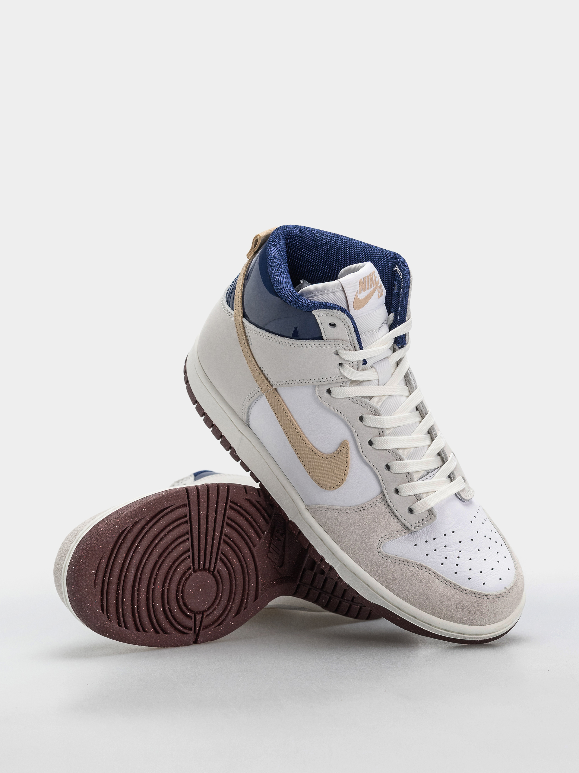 Nike SB Dunk High Pro QS Beyond Cipők (white/ivorysand duneblue void)