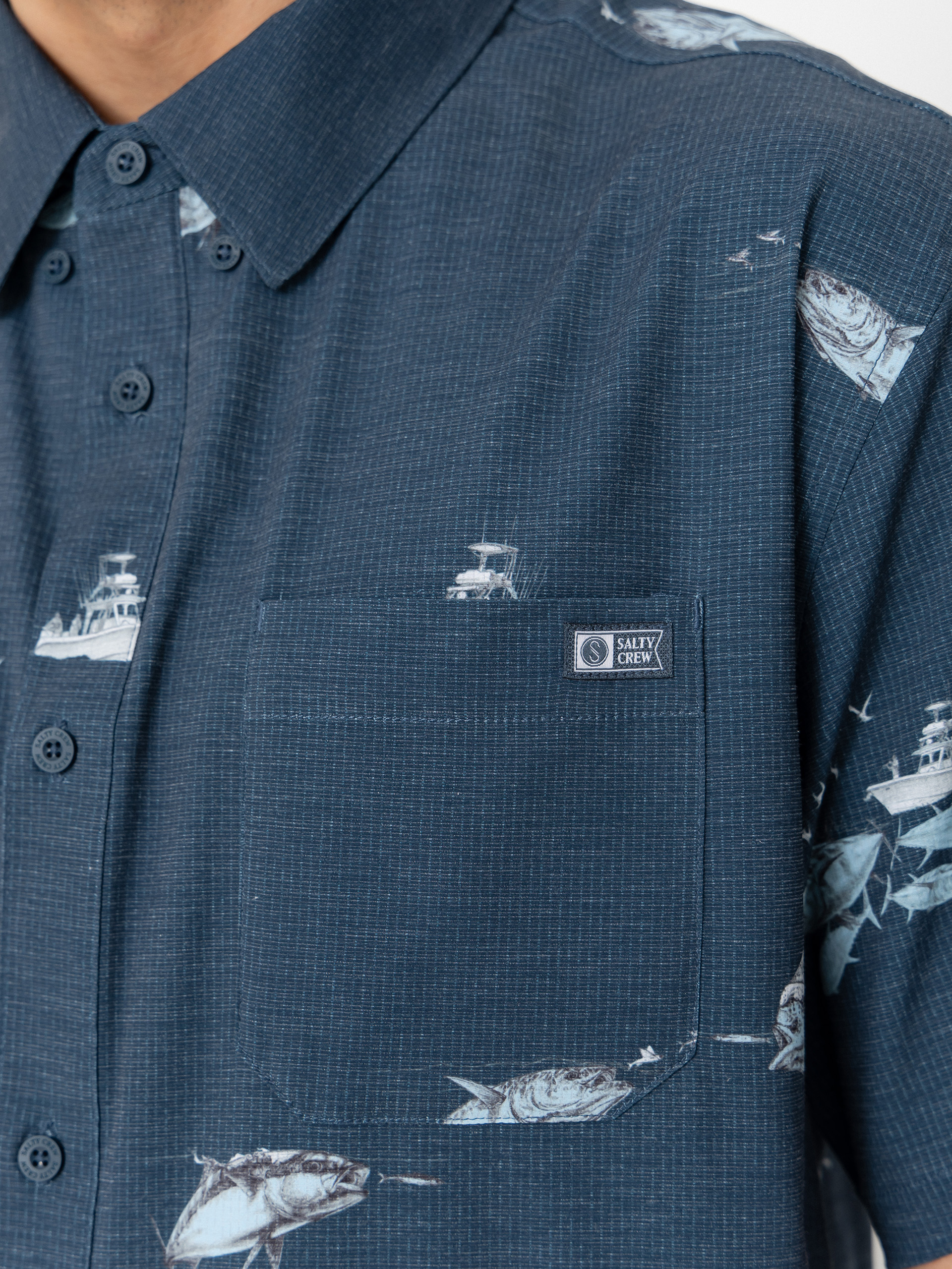 Salty Crew Breezer Perf Button Up Ing (midnight navy)