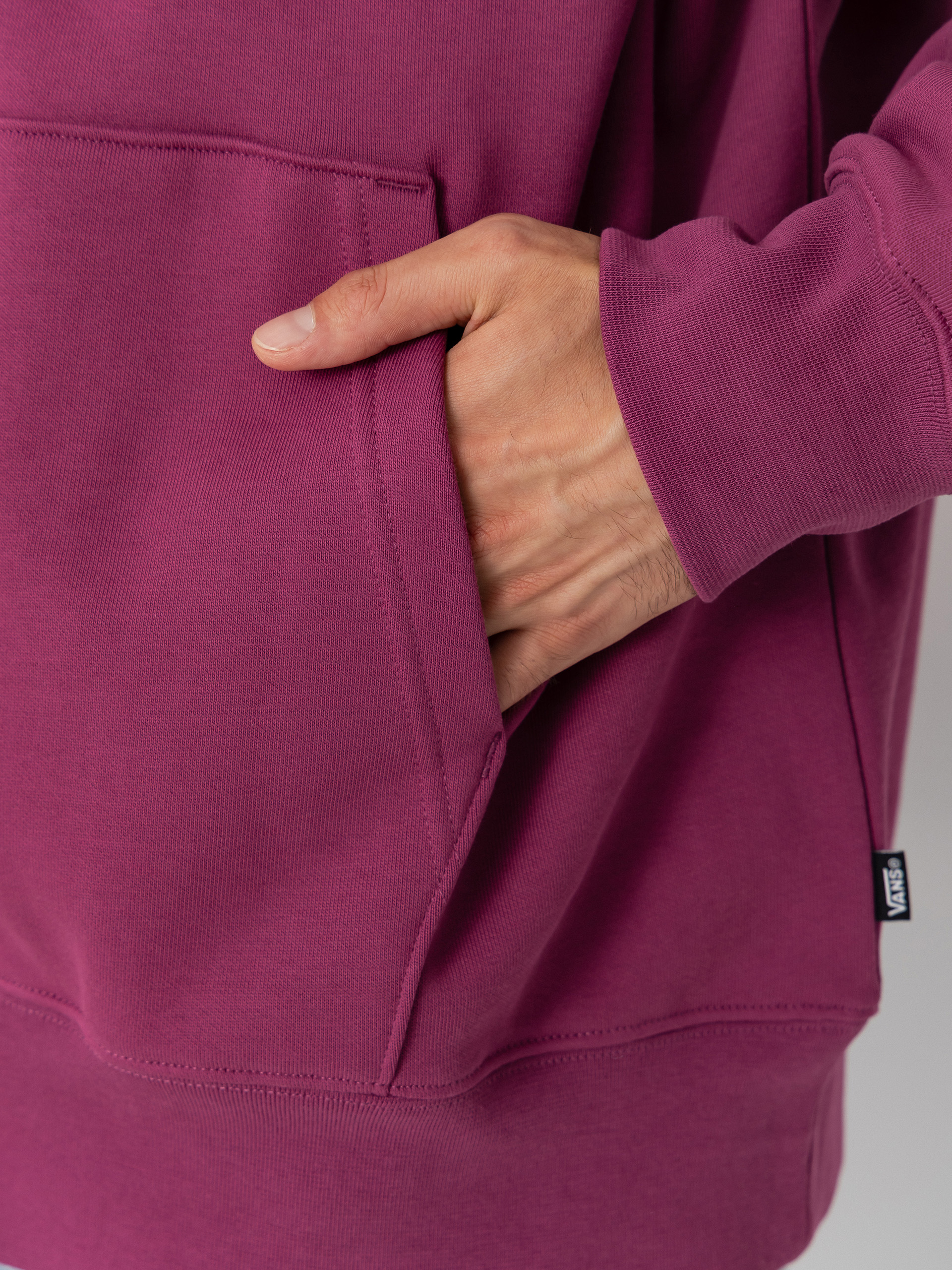Kapucnis pulóver Vans Left Chest HD (mystic mulberry)