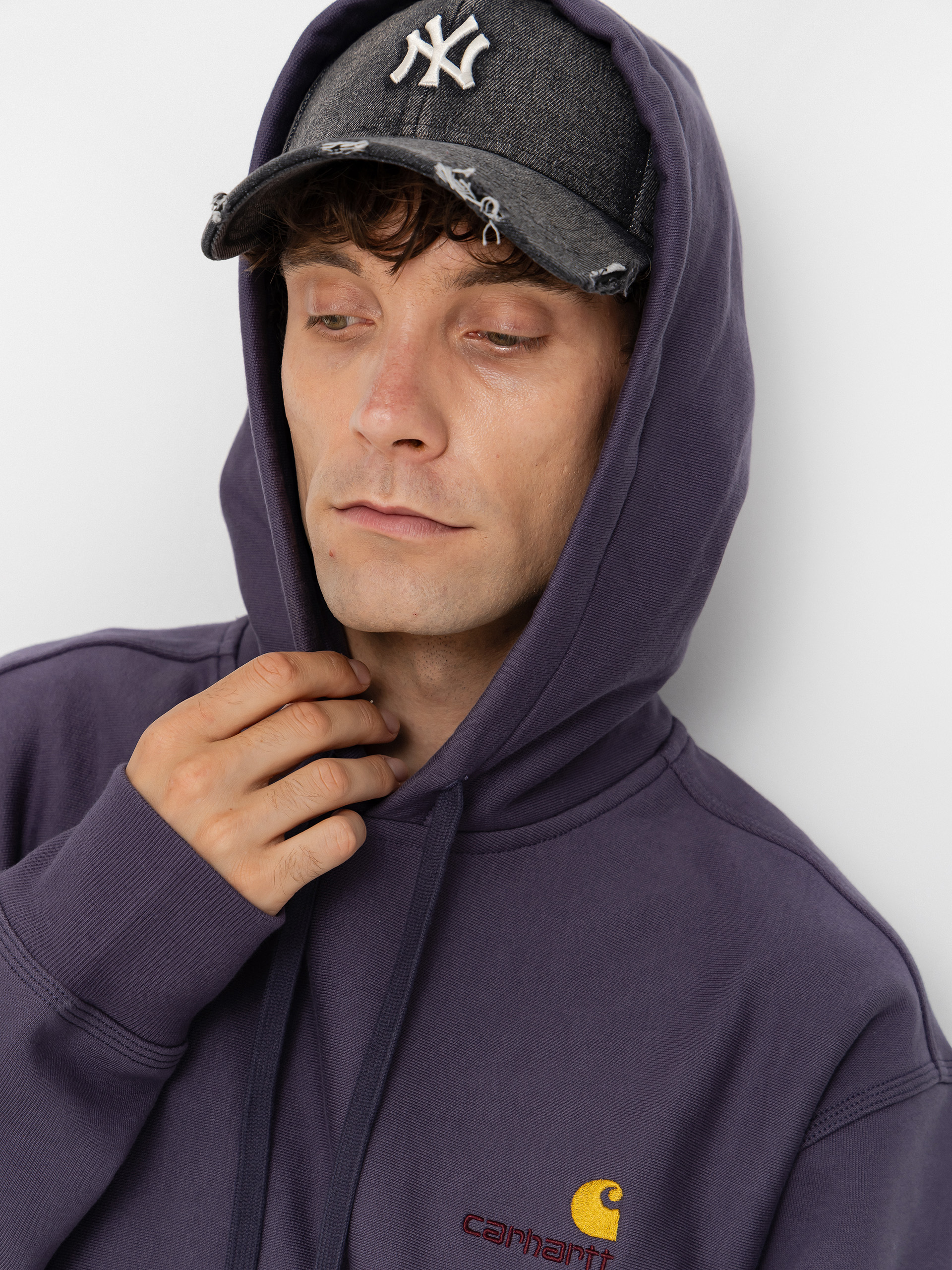 Carhartt WIP American Script HD Kapucnis pulóver (shady purple)