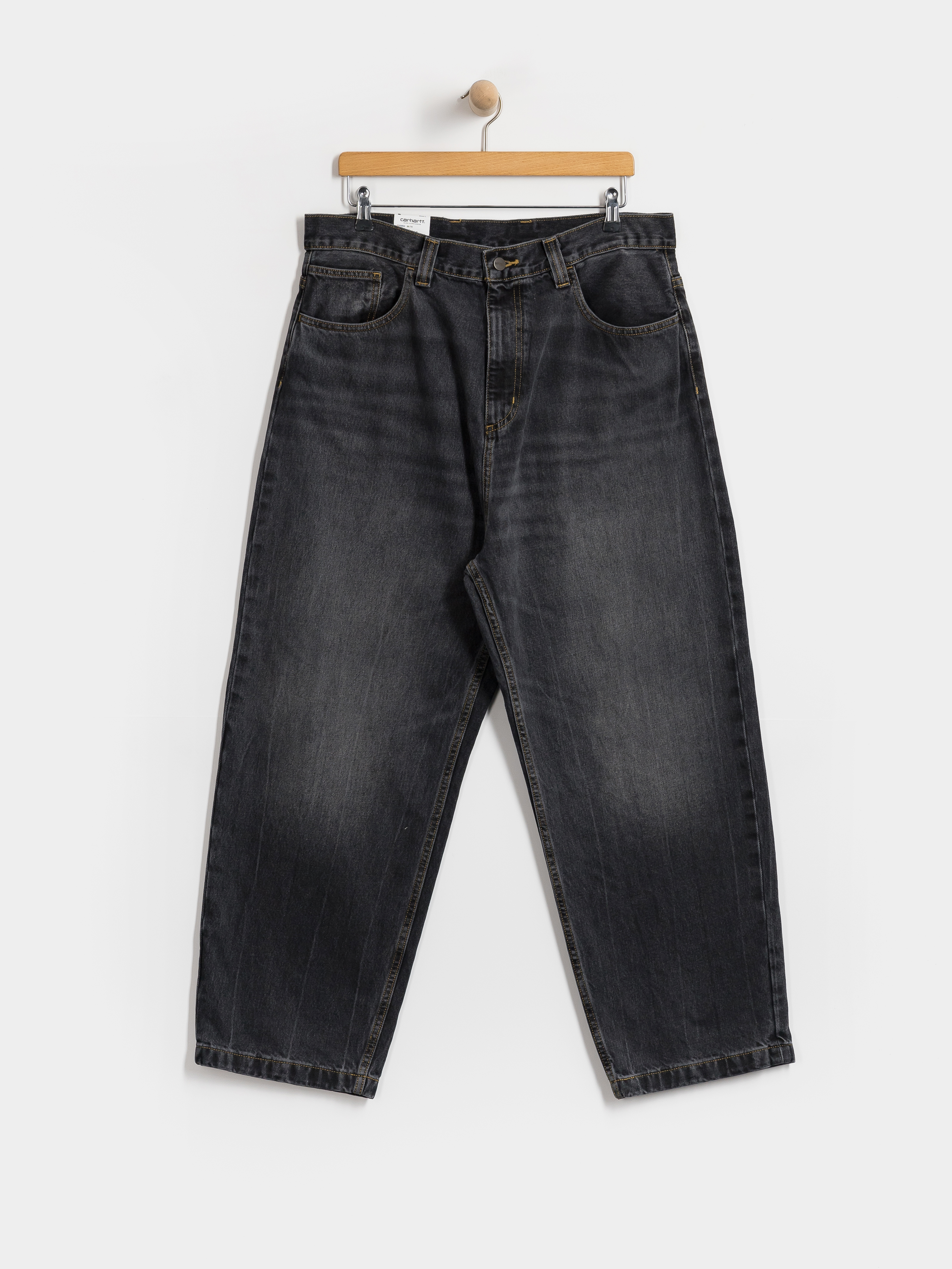 Carhartt WIP Brandon Kisnadrág (black/marble used wash)
