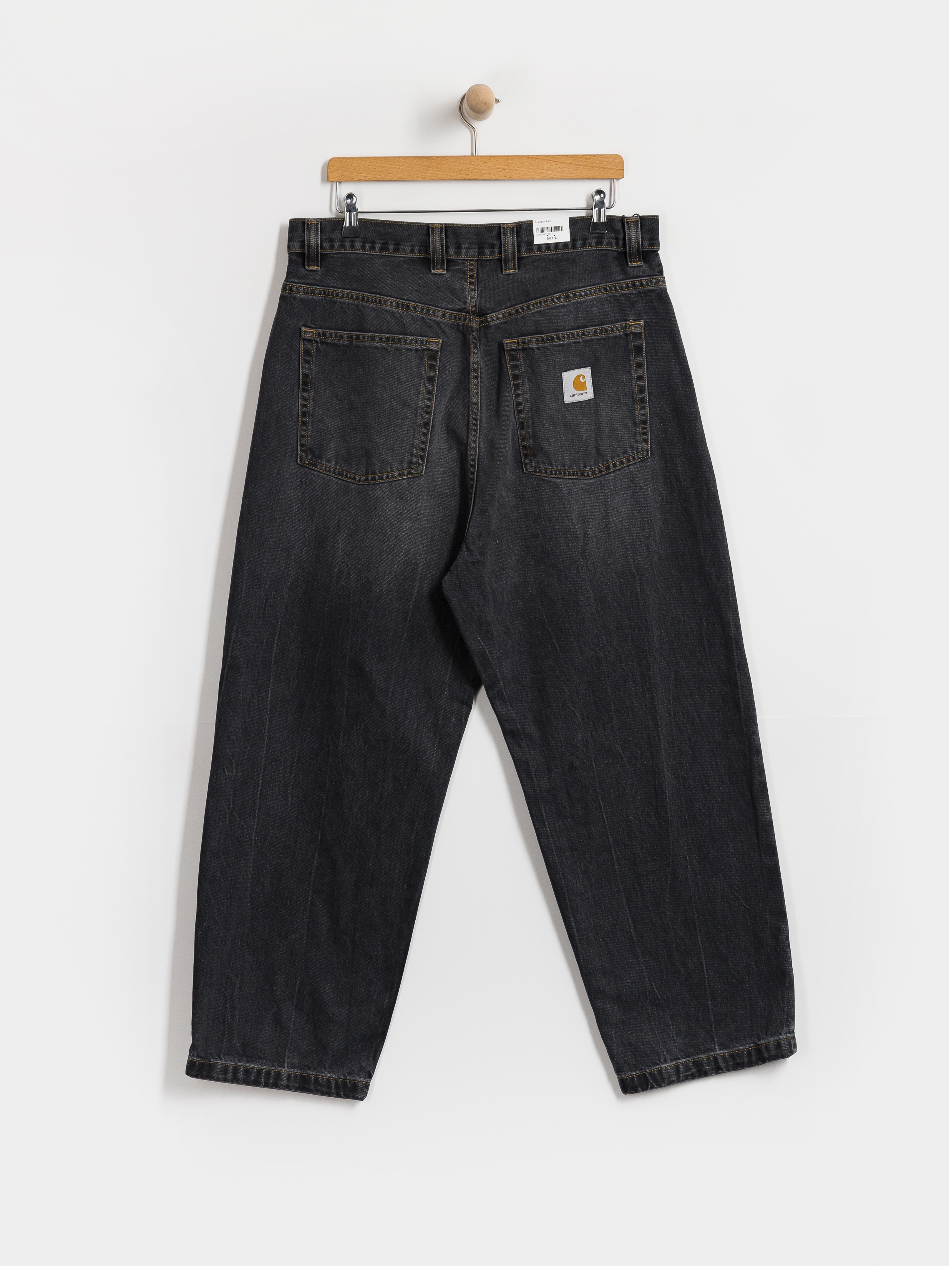 Carhartt WIP Brandon Kisnadrág (black/marble used wash)